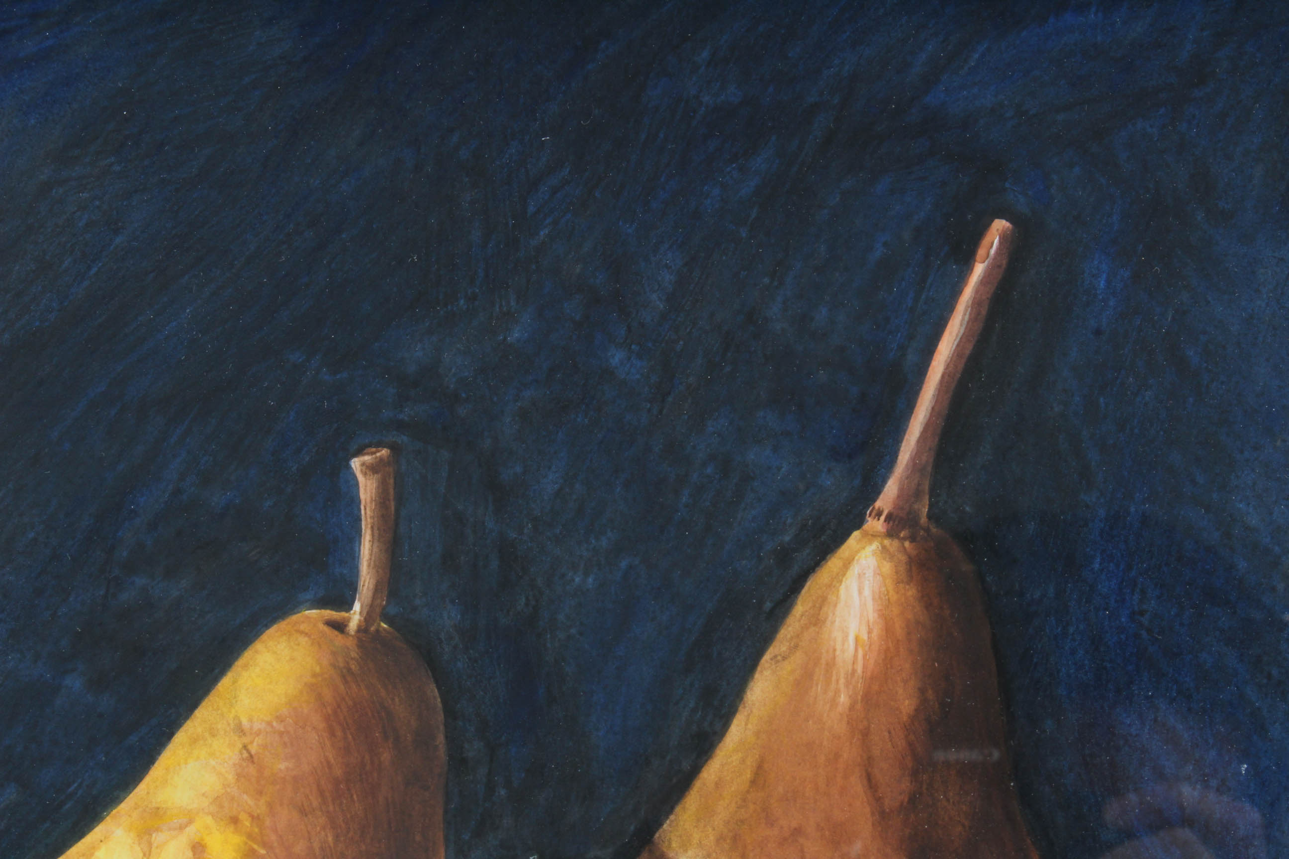 Robert Dodge Gouache Painting "Pears and Apples"