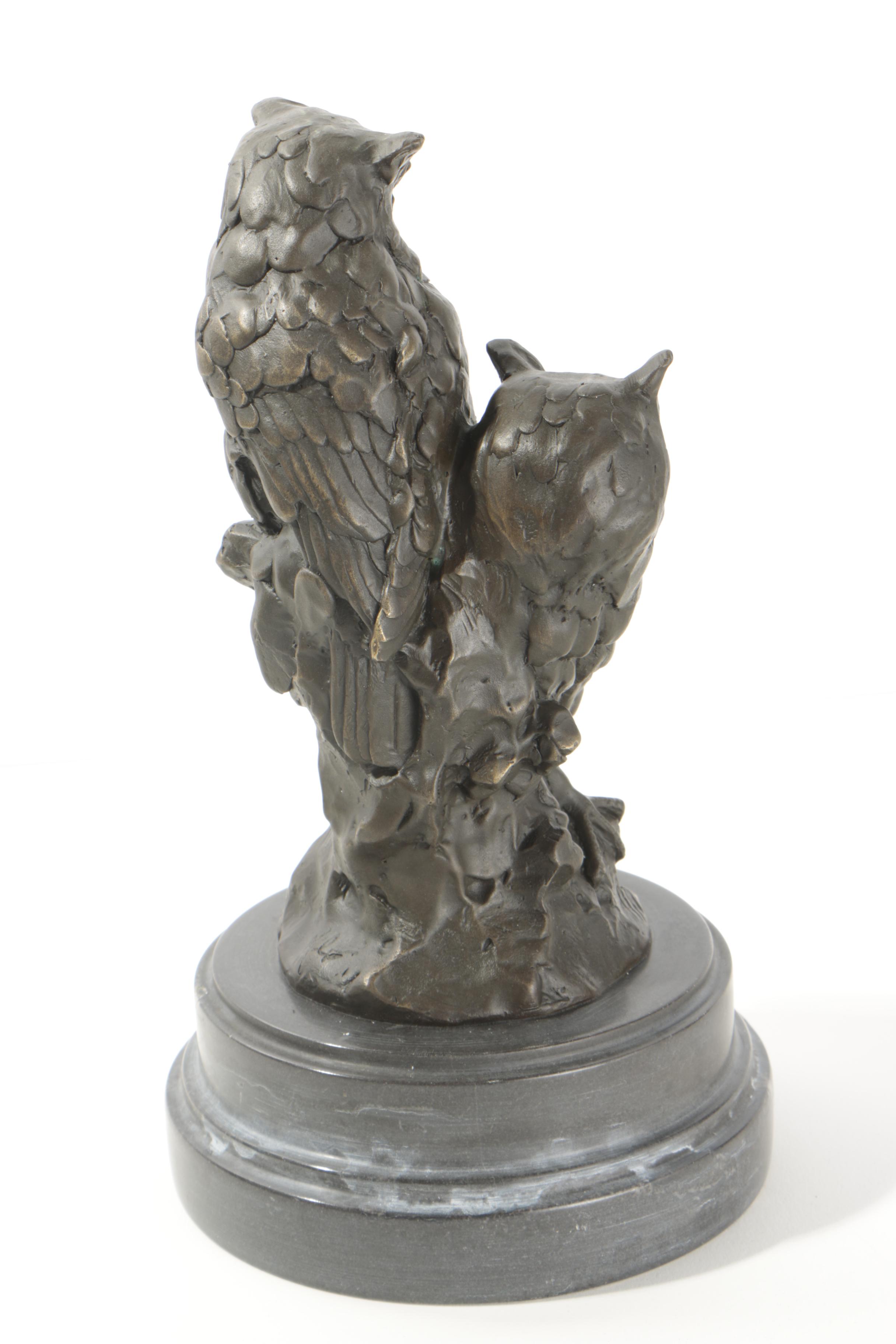 Brass Owl Sculpture After Milo