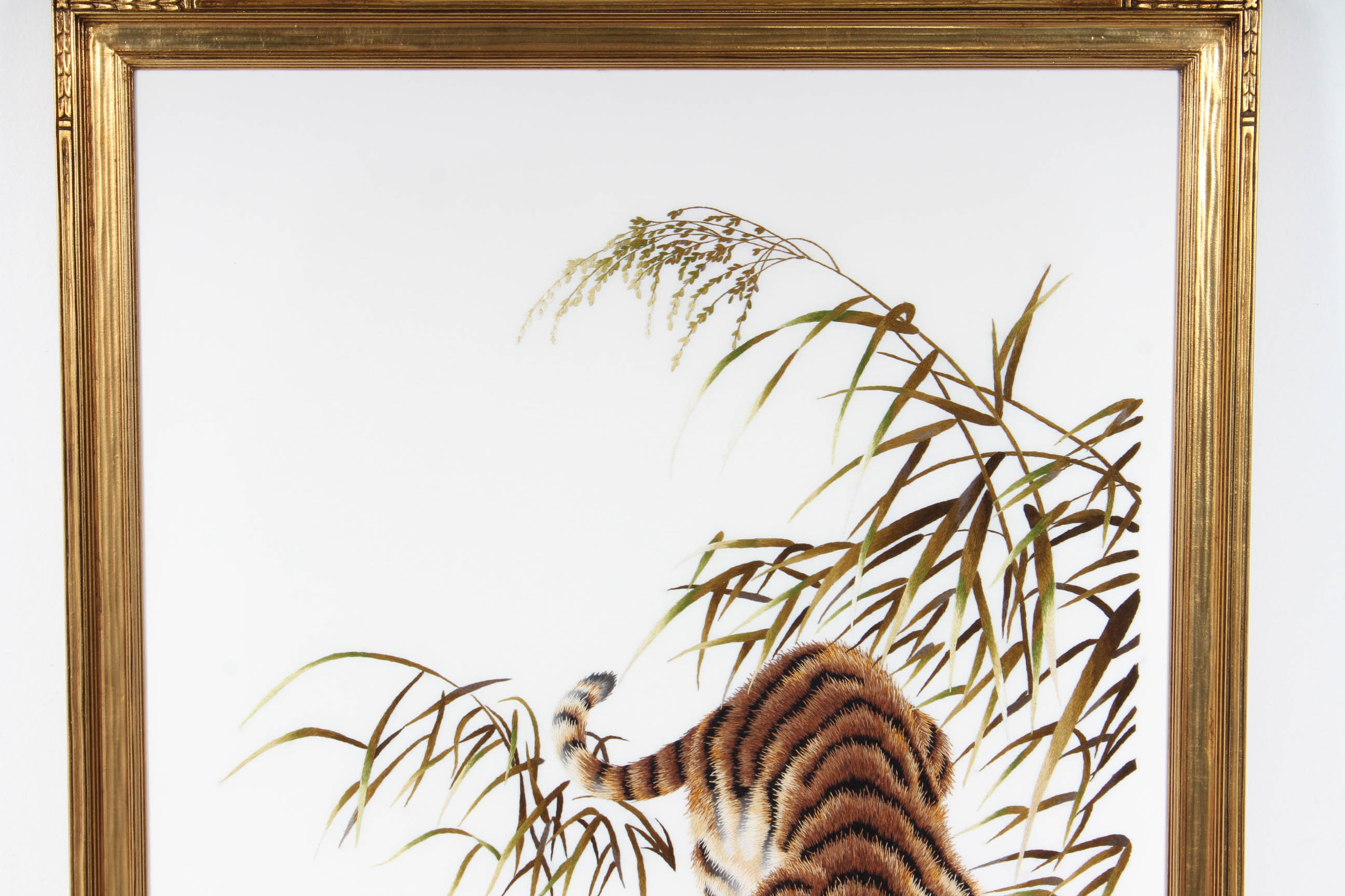 Hand Embroidered Vietnamese Tiger Artwork