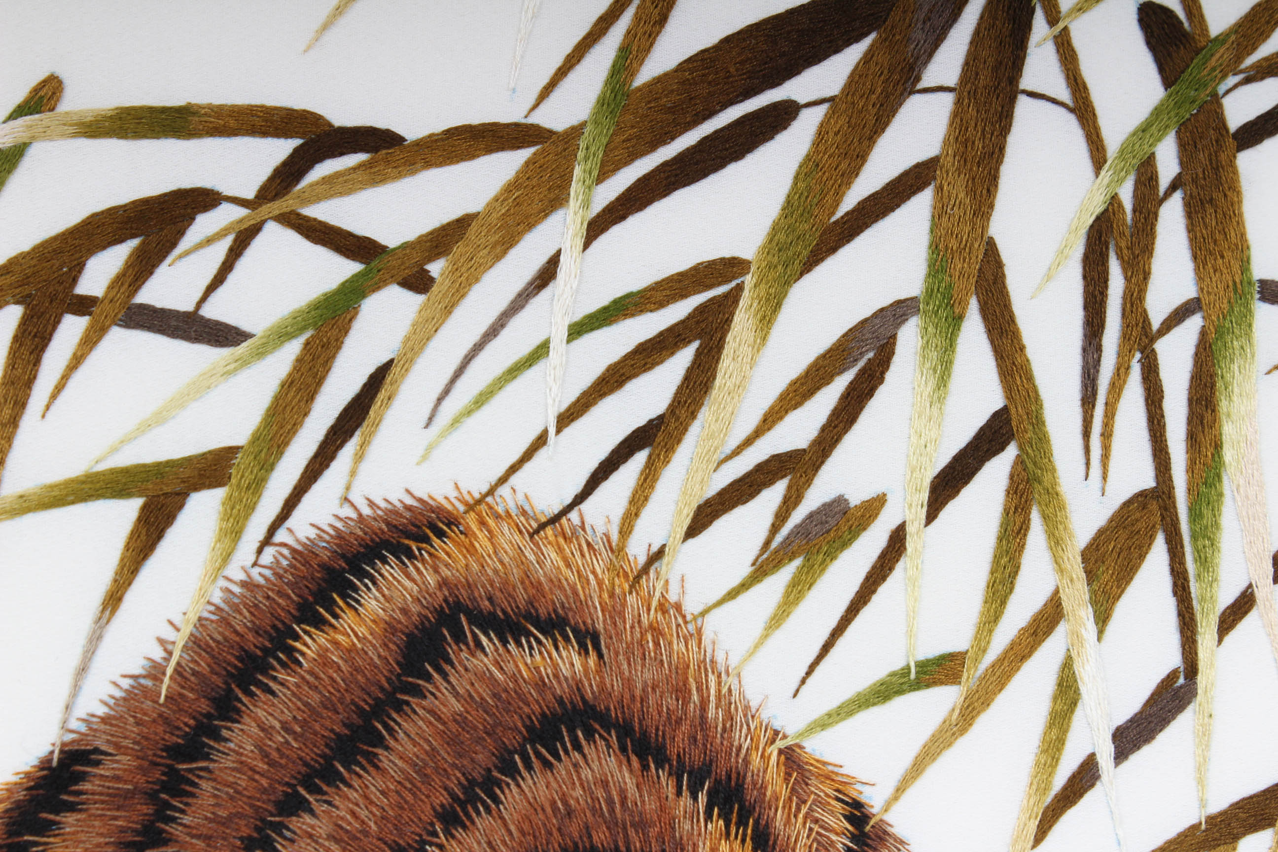 Hand Embroidered Vietnamese Tiger Artwork