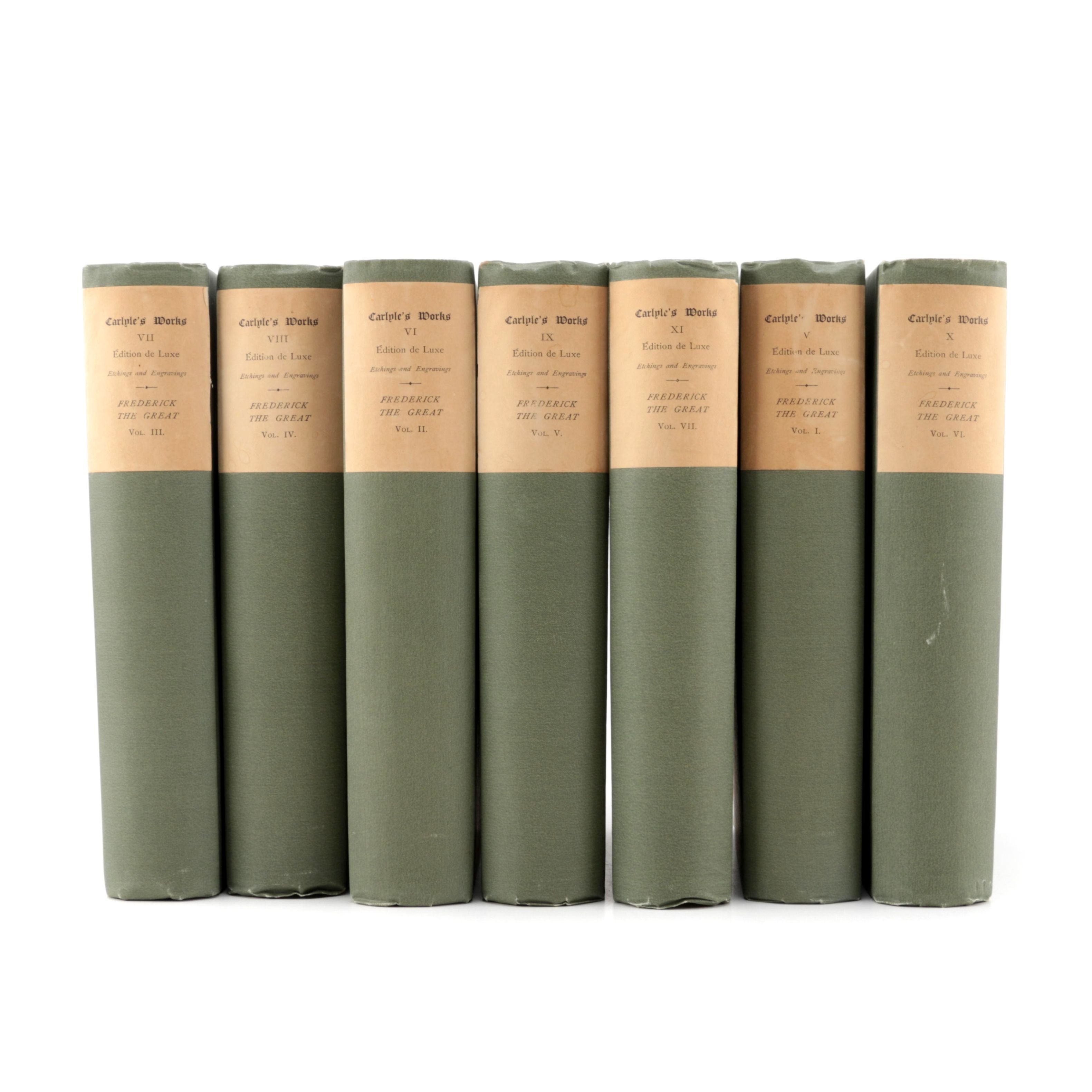 1884 Limited Edition "History of Friedrich II. of Prussia" in Six Volumes