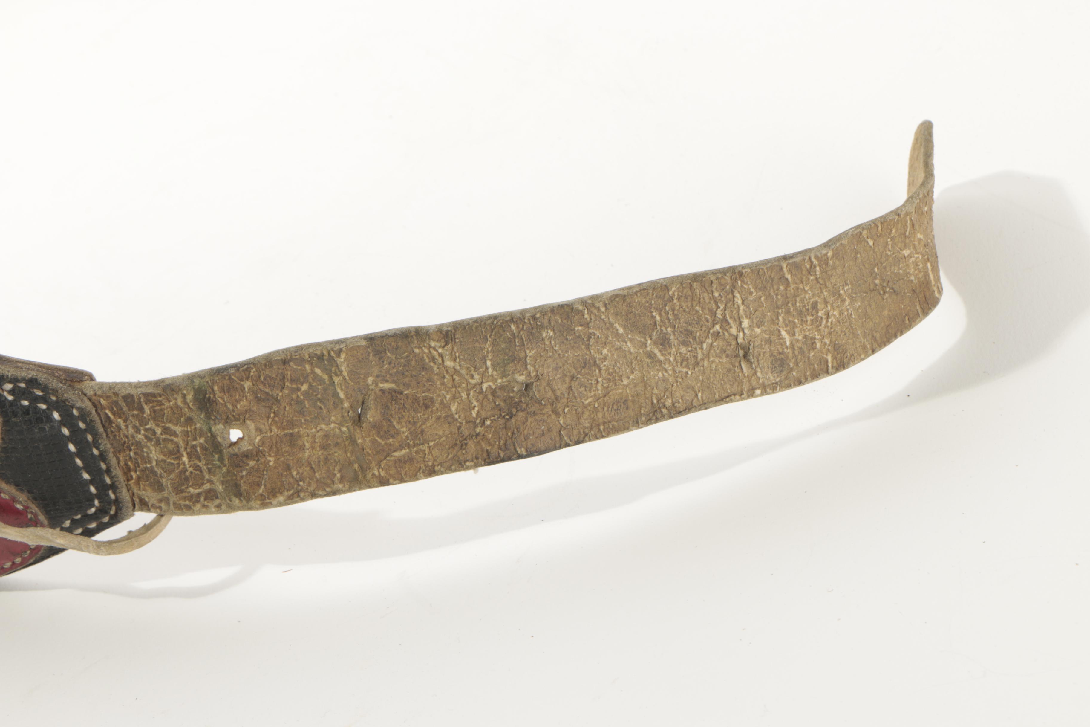 Vintage Tibetan Leather and Repousse Concho Belt