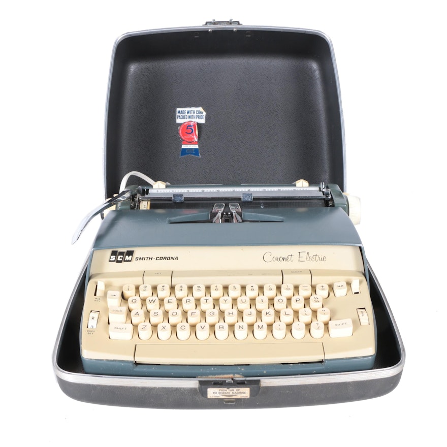 Vintage Smith-Corona Coronet Electric Typewriter with Case