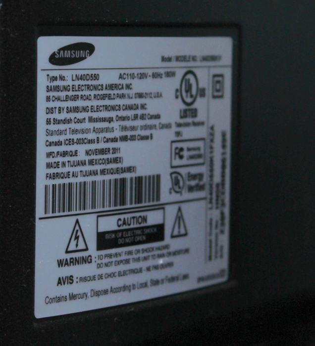 Samsung 40" LCD HDTV