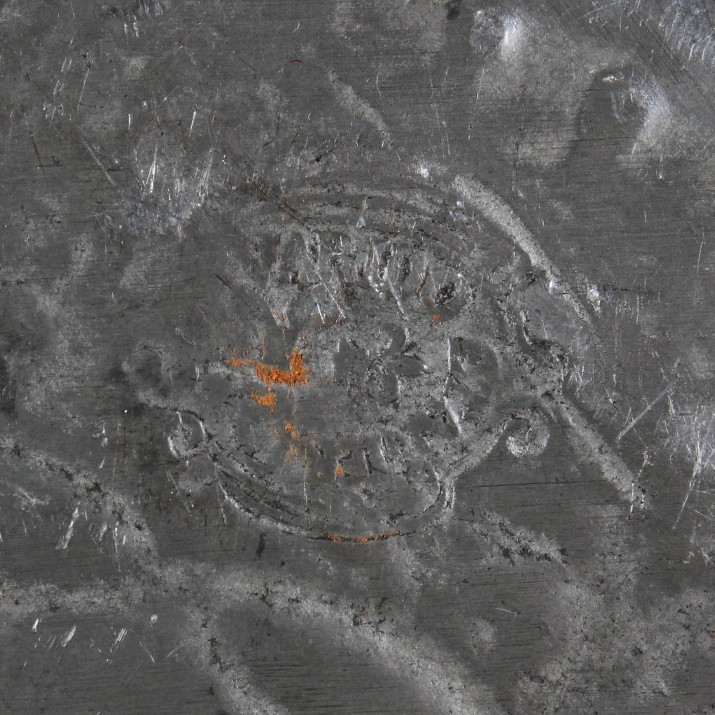 Antique French Francis I Emblem Pewter Plate