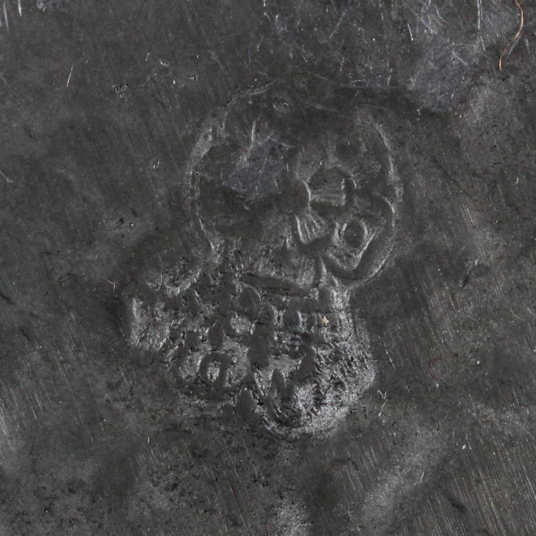 Antique French Francis I Emblem Pewter Plate