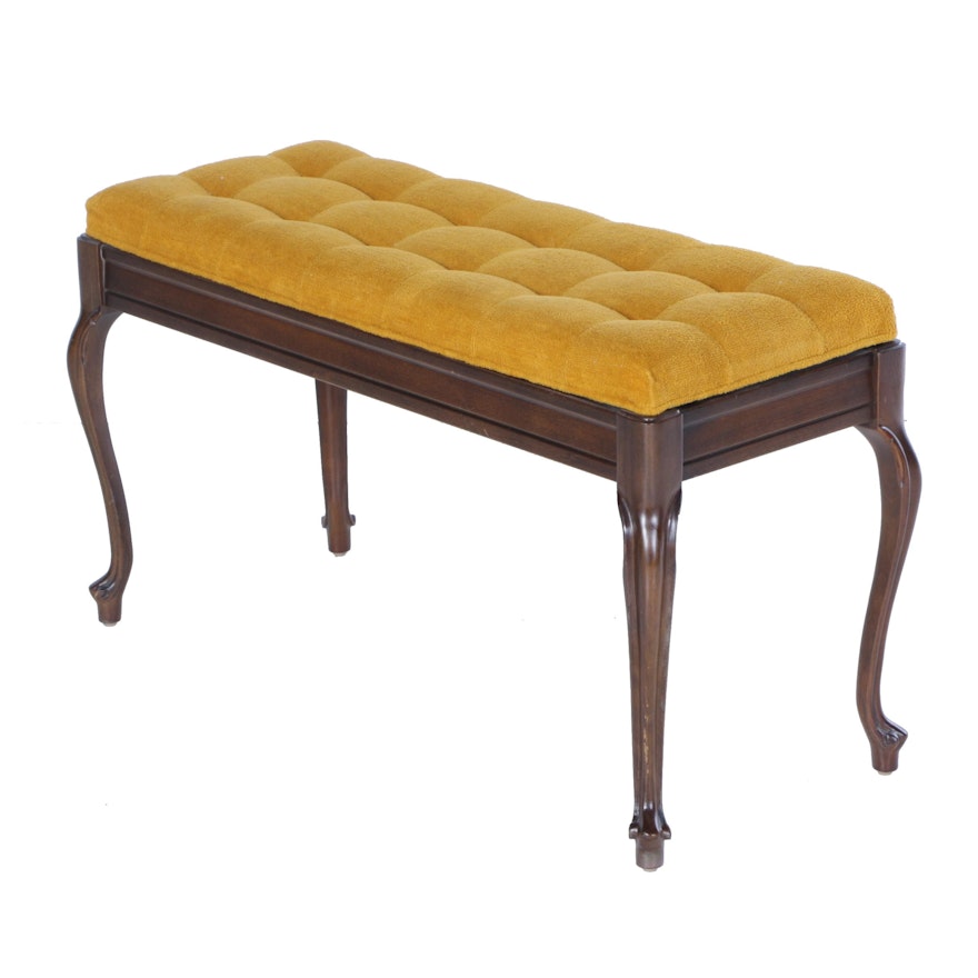 Vintage Upholstered Piano Storage Bench