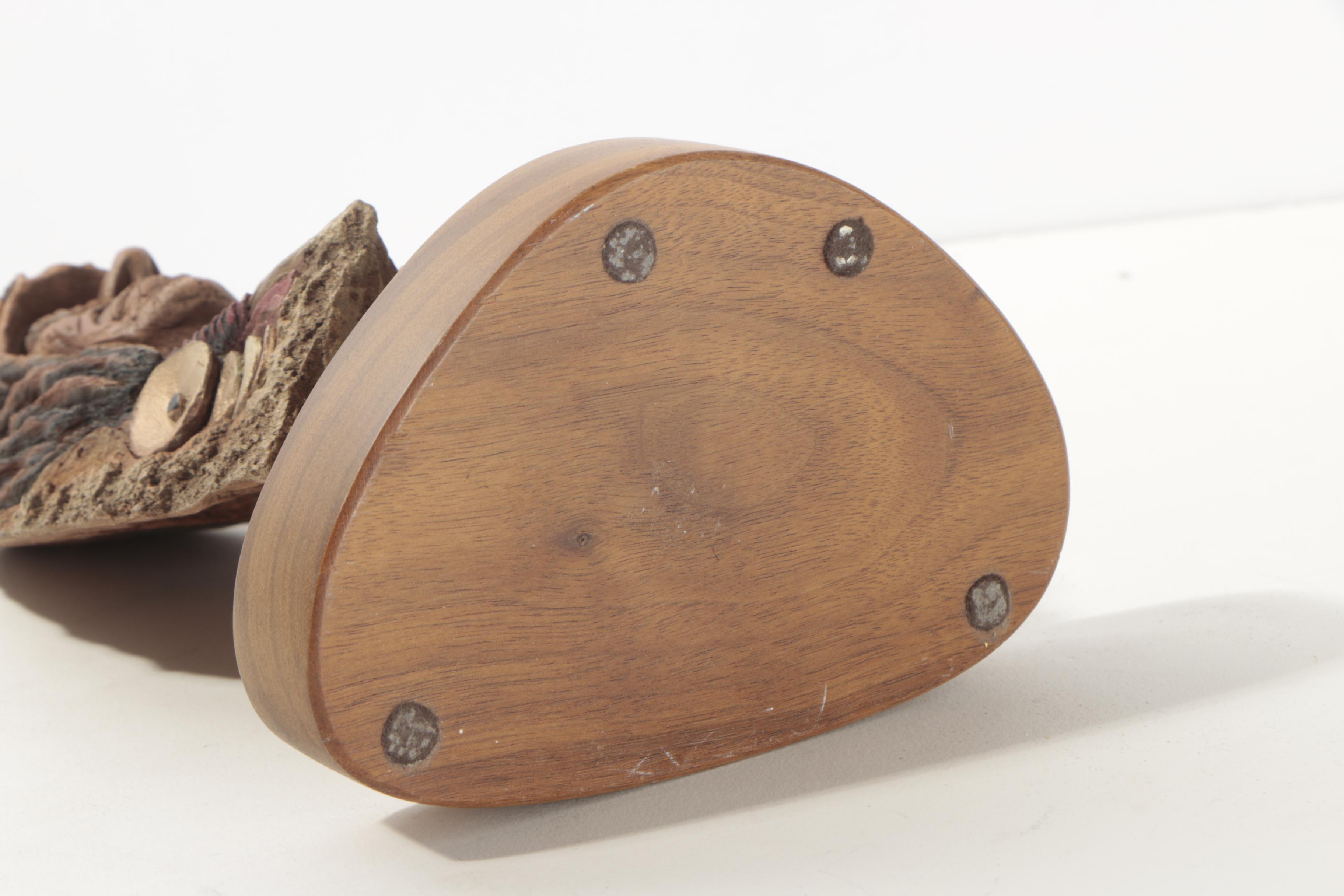 Neil J. Rose Wooden Sculptures "Running Bear" & "The Storyteller"