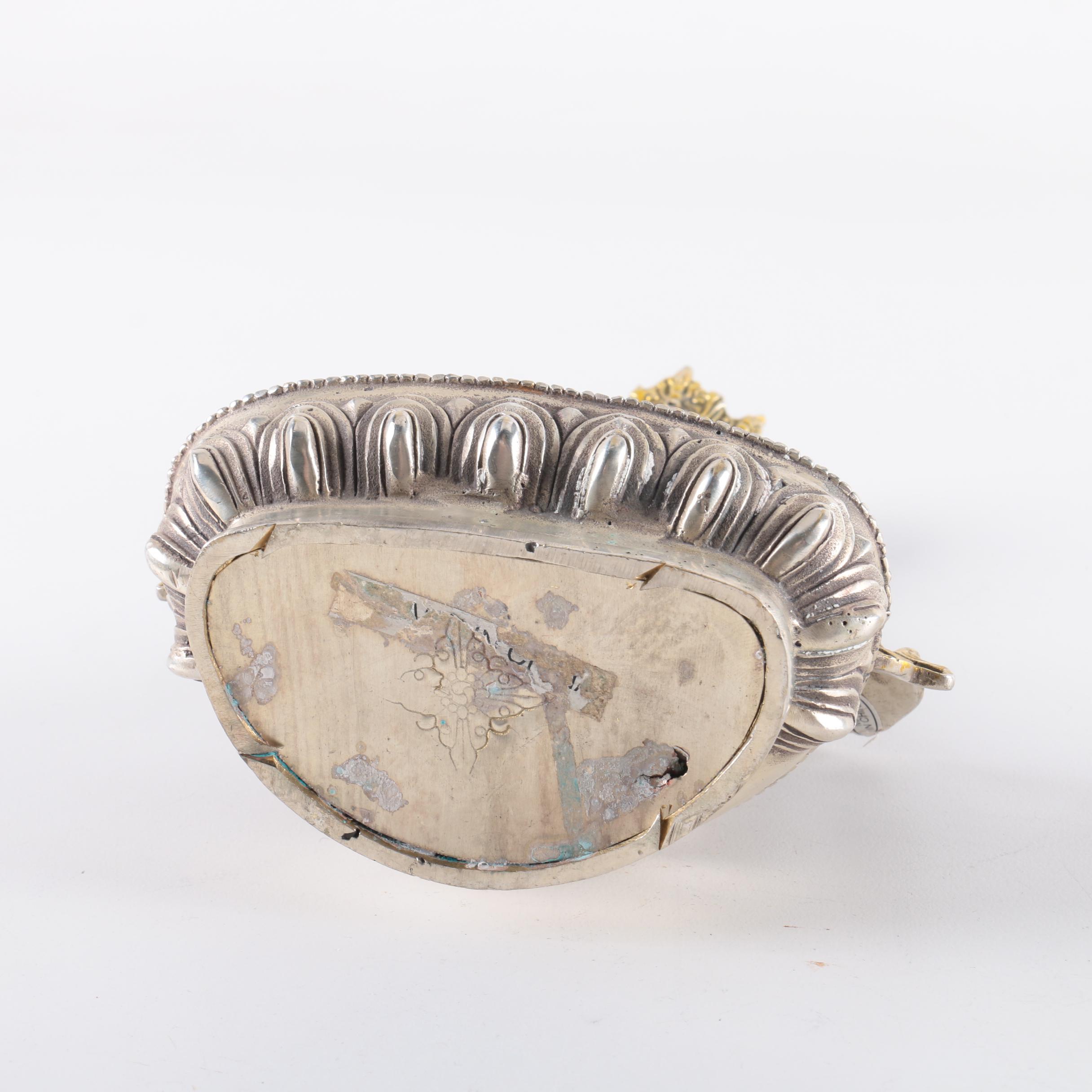 Nickel Brass Bodhisattva Amitayus Figurine