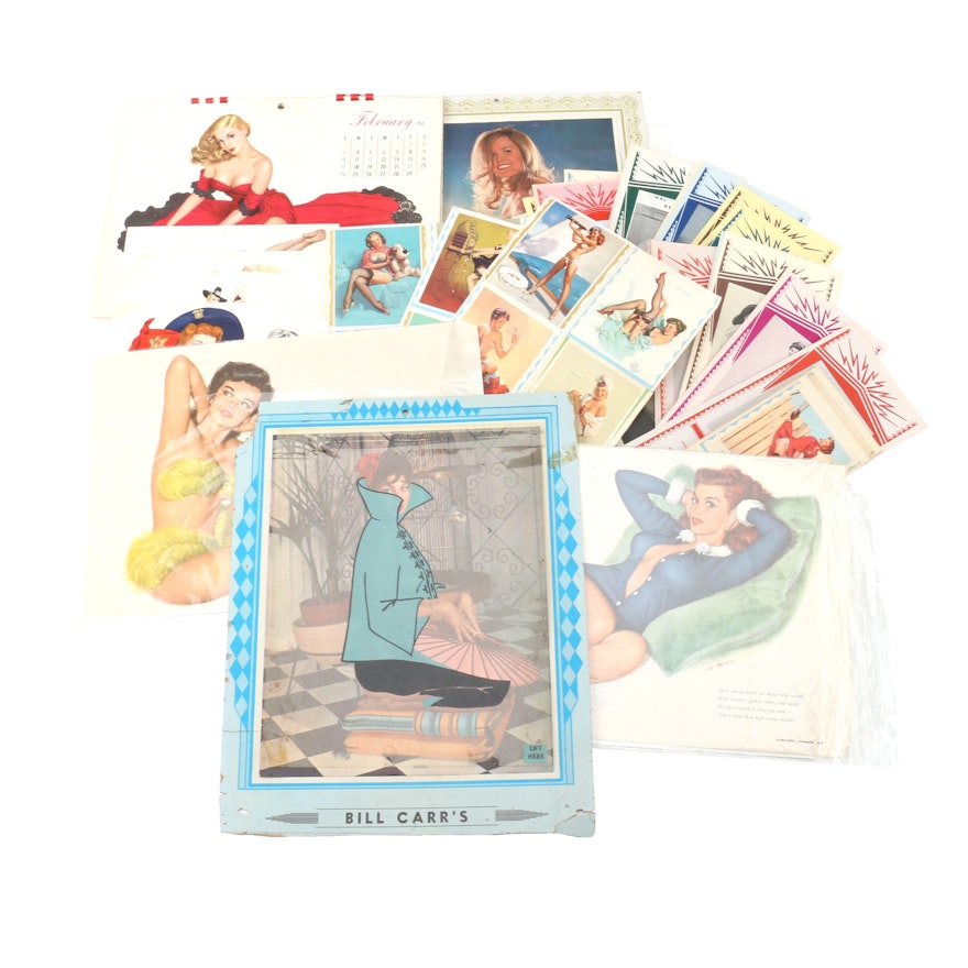 Vintage Pin-Up Girl Posters, Cards, and Calendars
