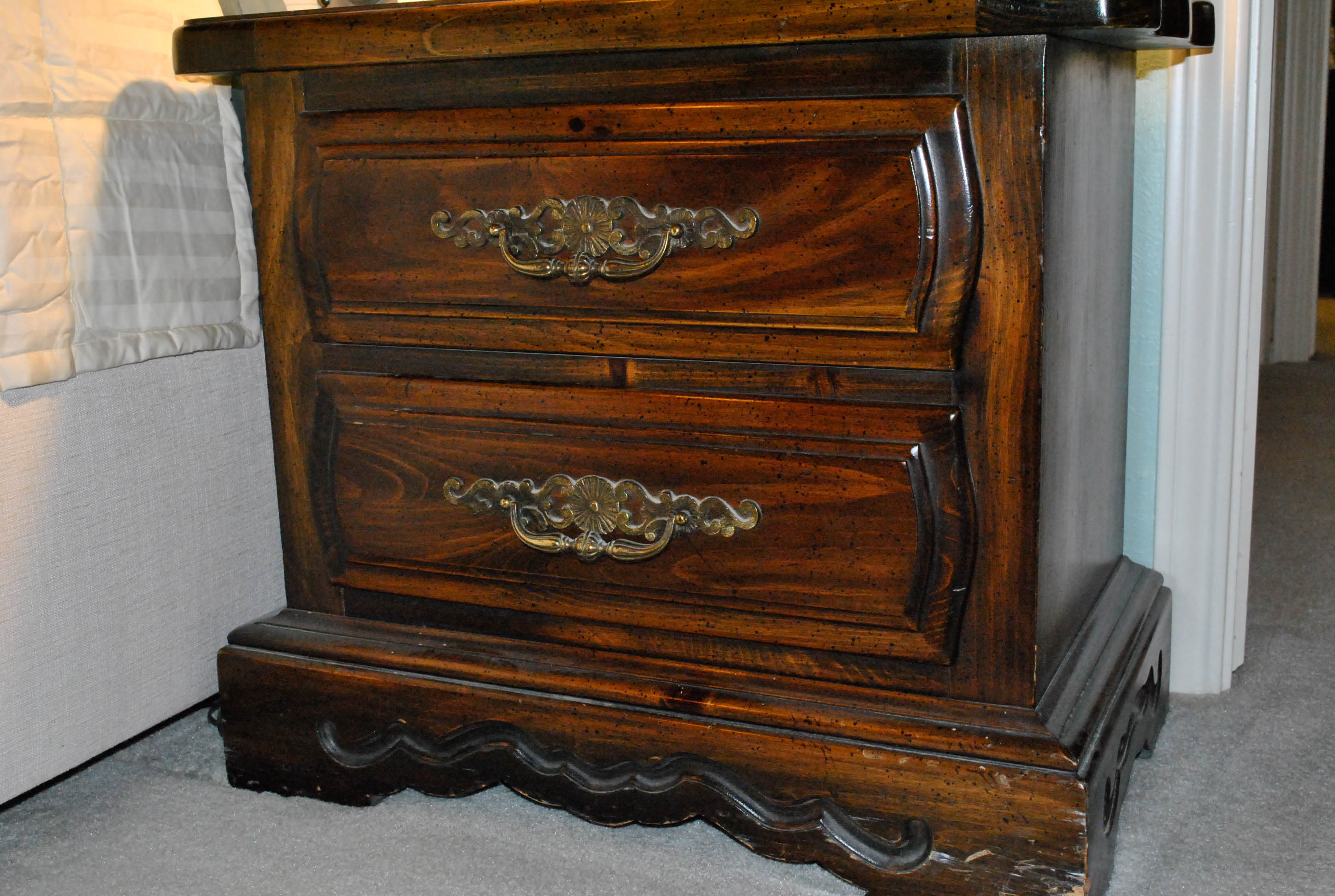 Mid-Century Pine Nightstand
