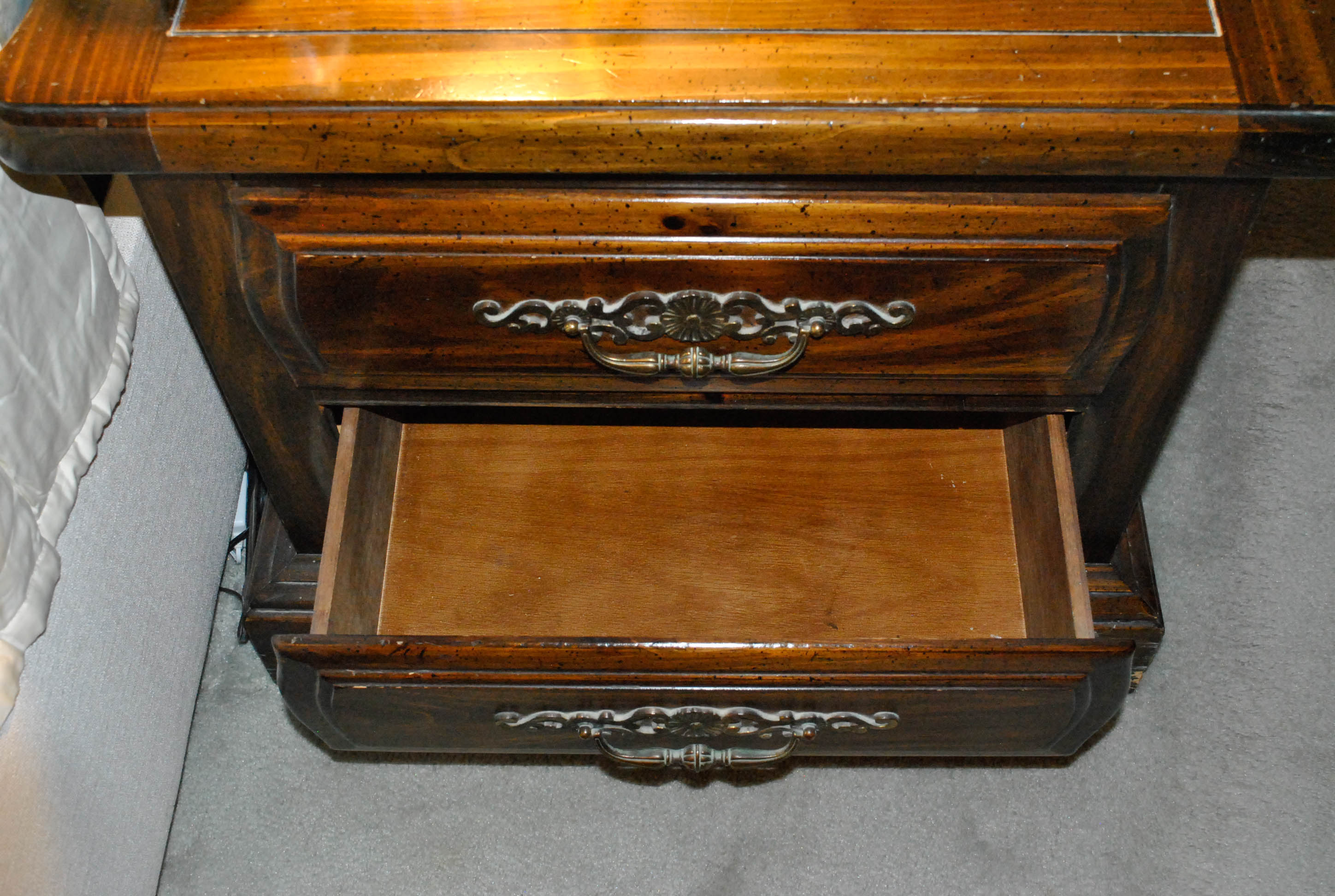 Mid-Century Pine Nightstand