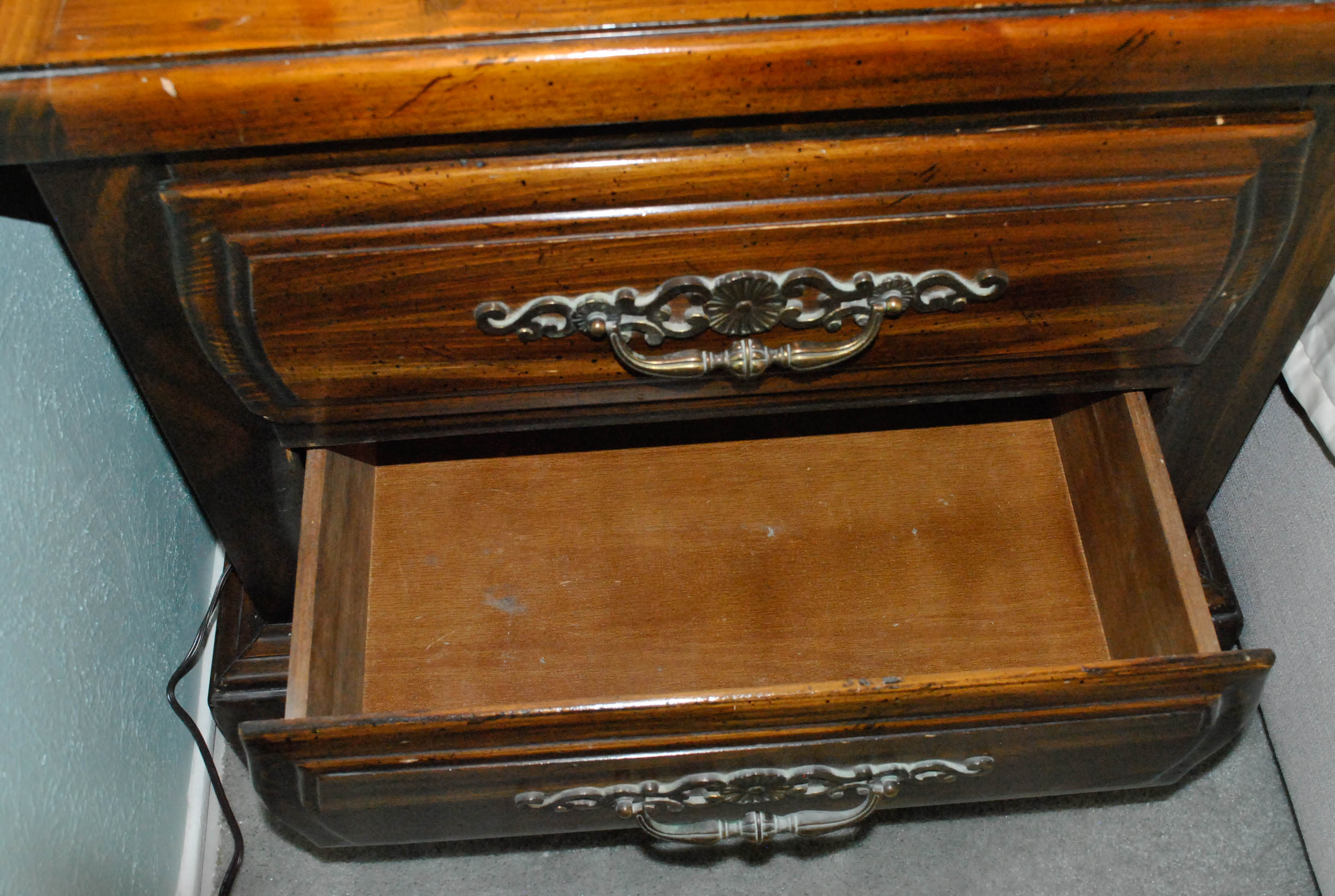 Mid-Century Pine Nightstand