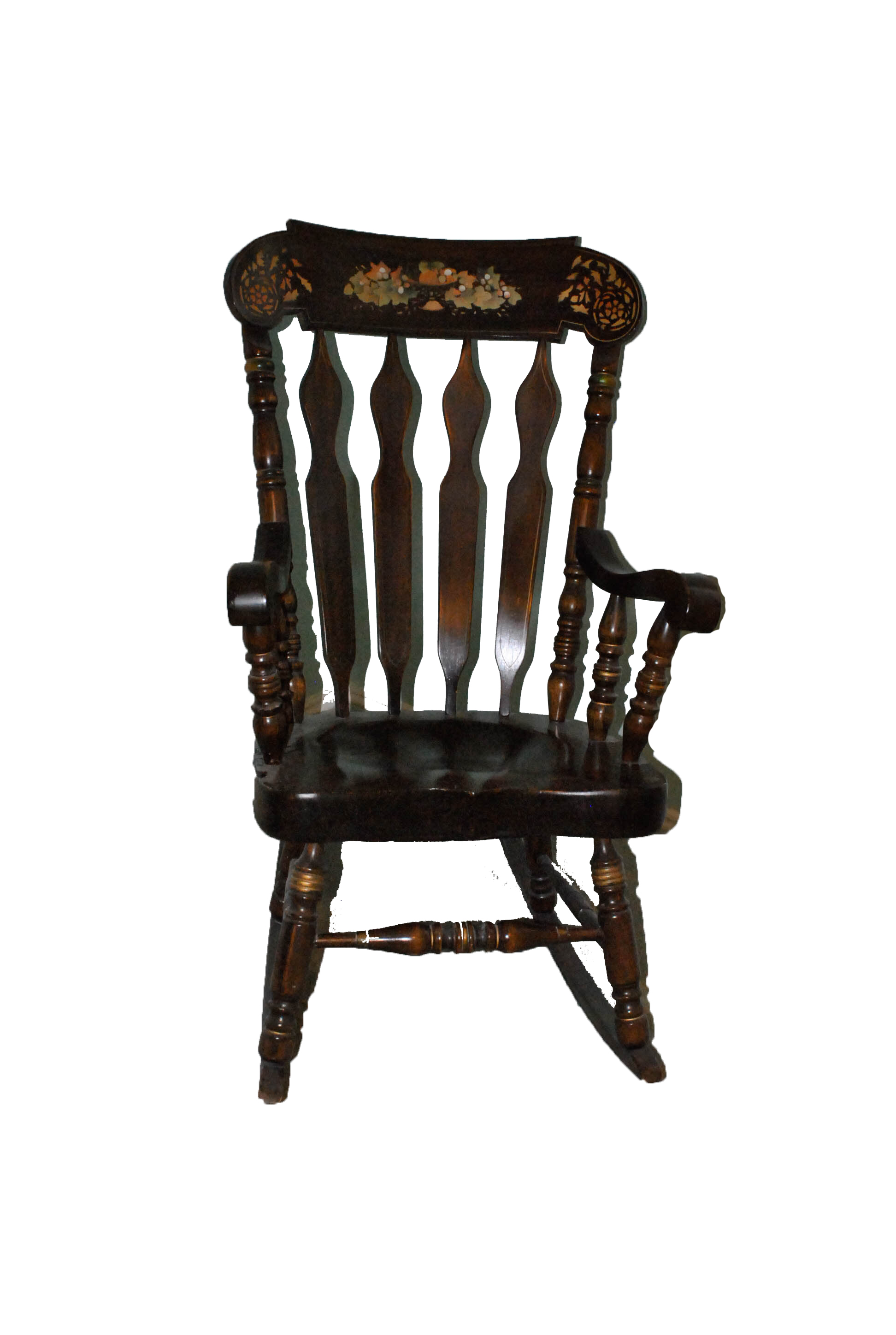 Vintage Colonial Style Maple Rocking Chair