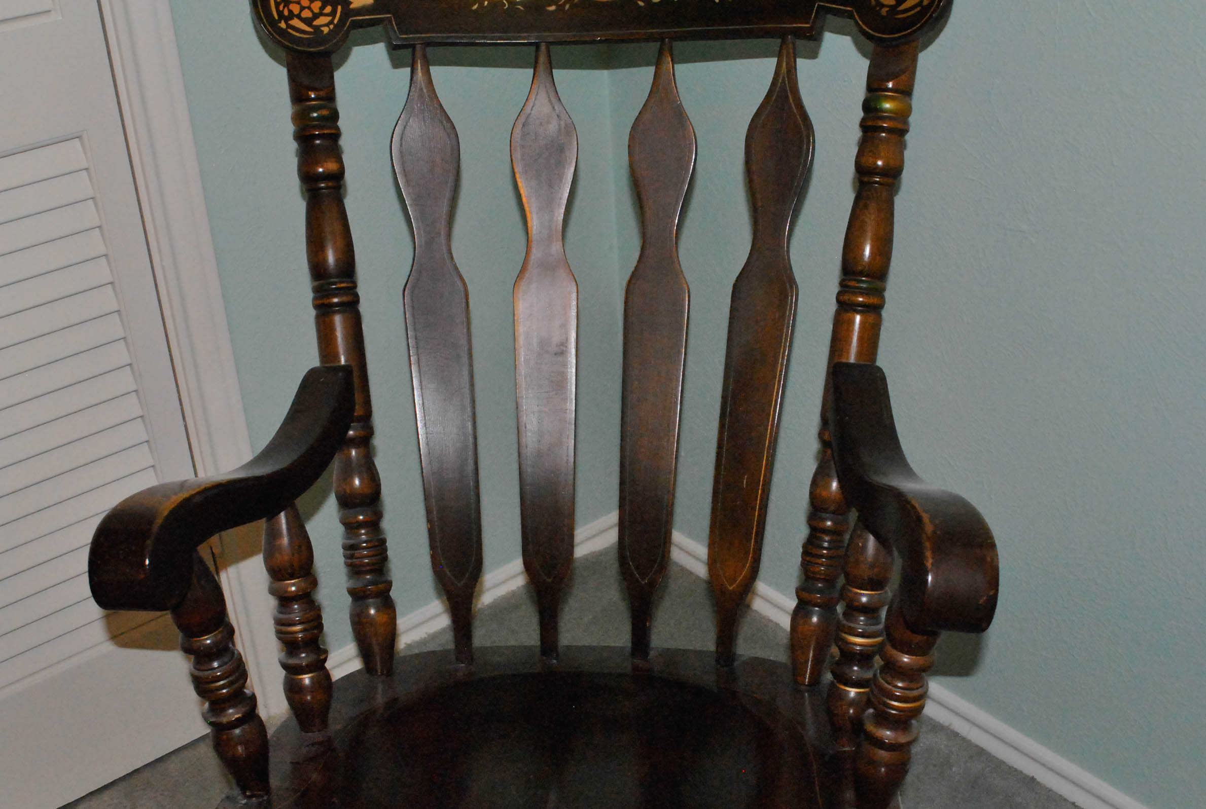 Vintage Colonial Style Maple Rocking Chair