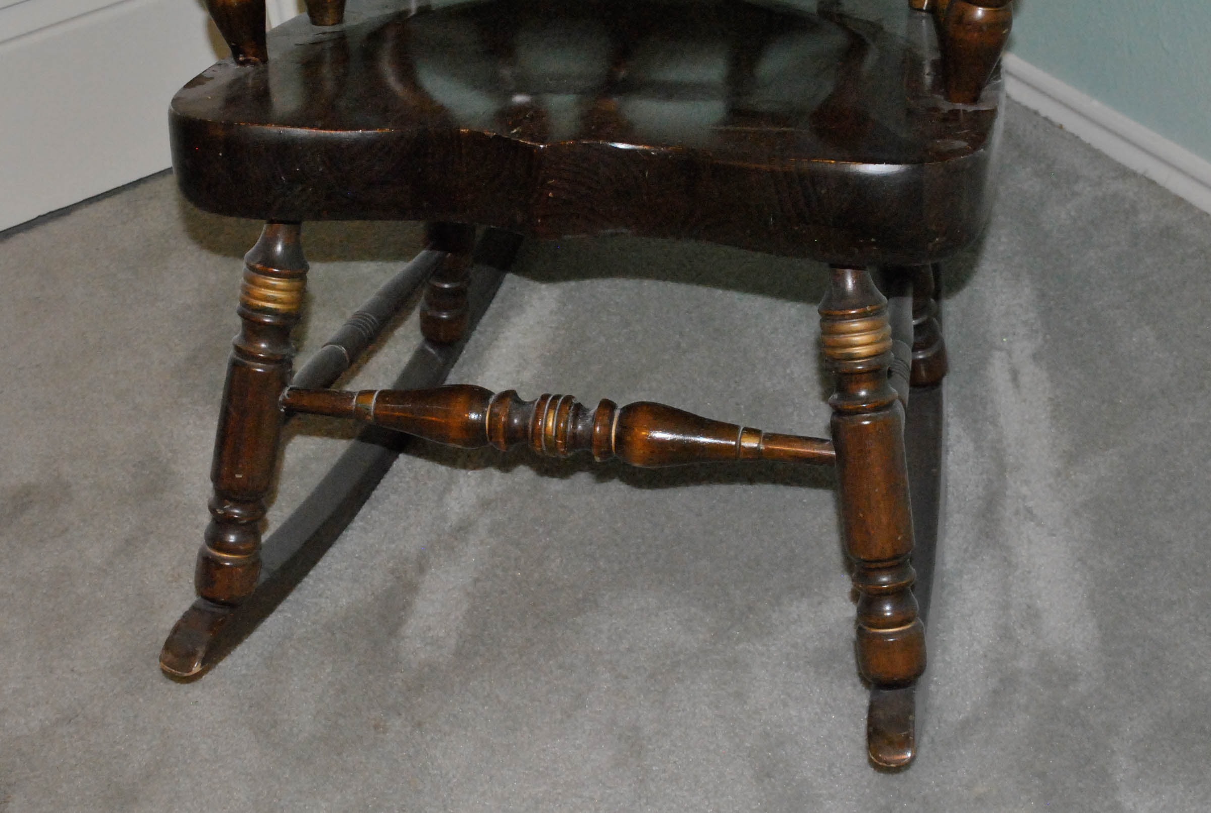 Vintage Colonial Style Maple Rocking Chair