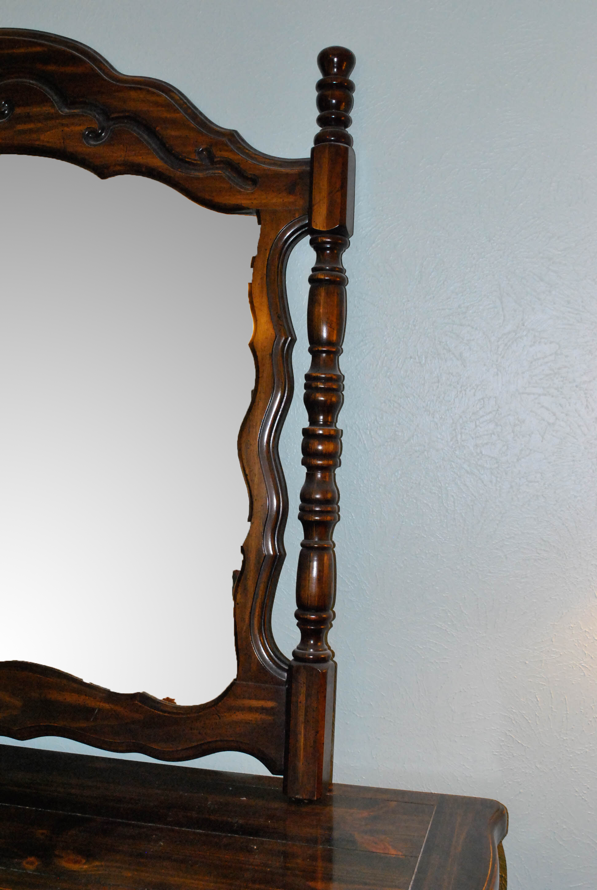 Mid-Century Pine Dresser with Mirror