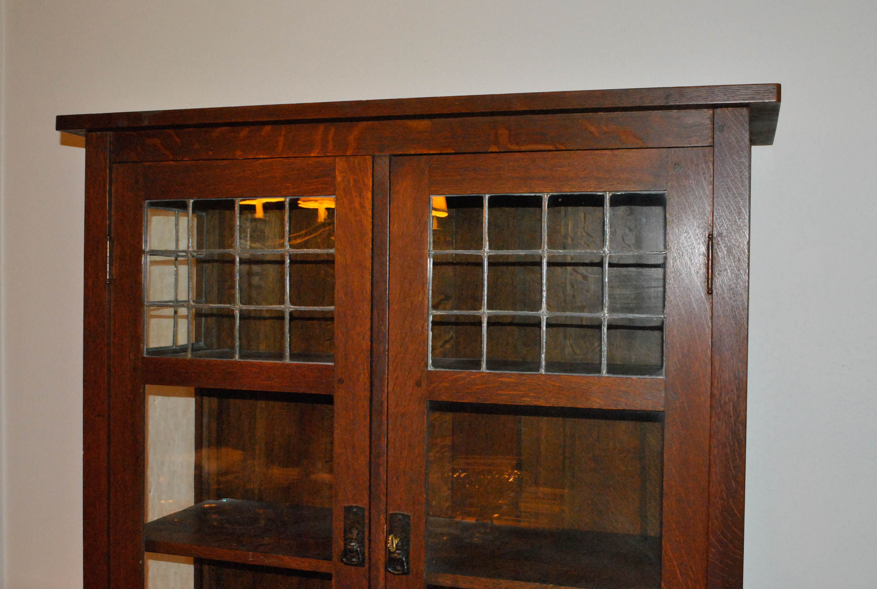 Antique L. & J.G. Stickley Oak China Cabinet