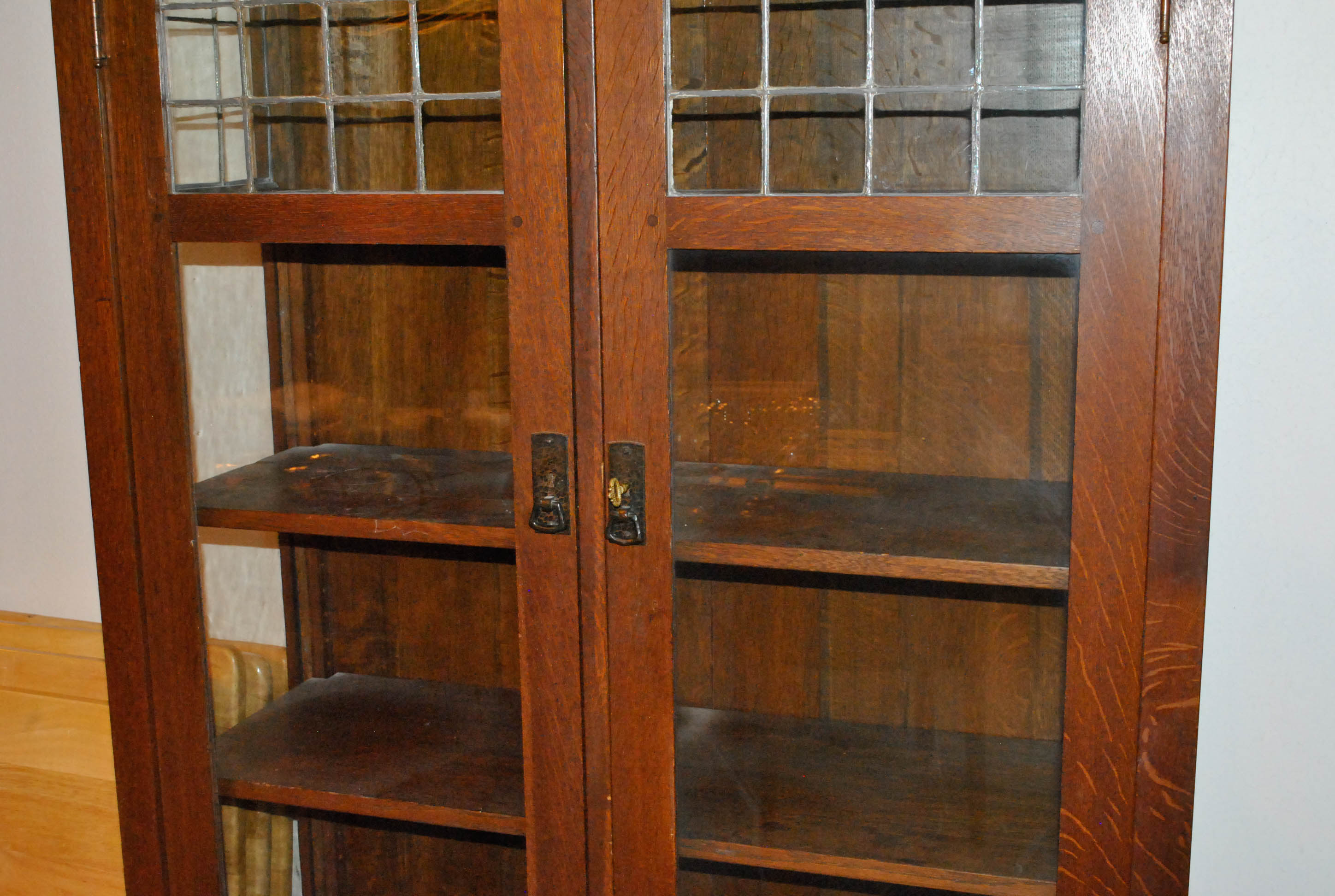 Antique L. & J.G. Stickley Oak China Cabinet