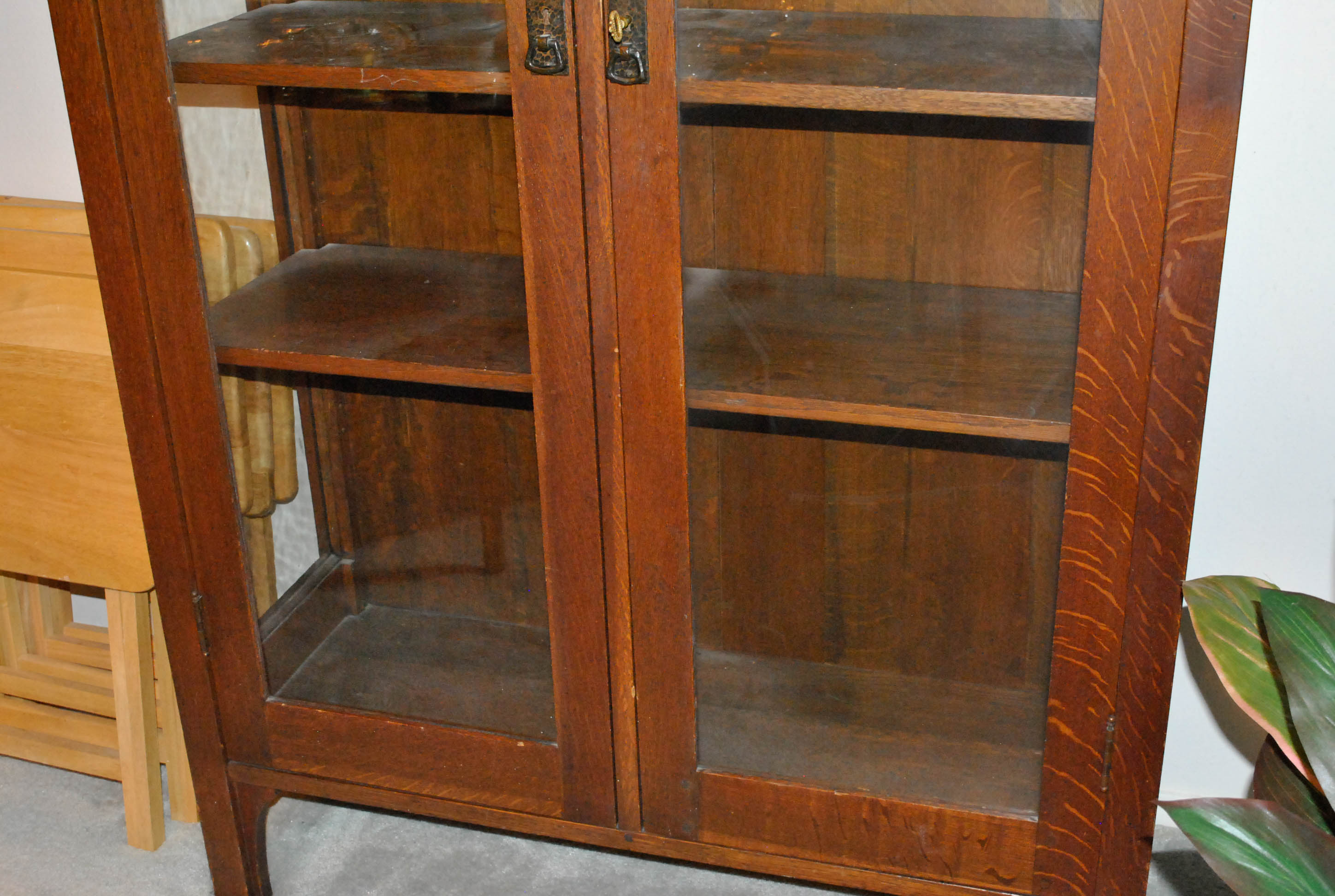 Antique L. & J.G. Stickley Oak China Cabinet