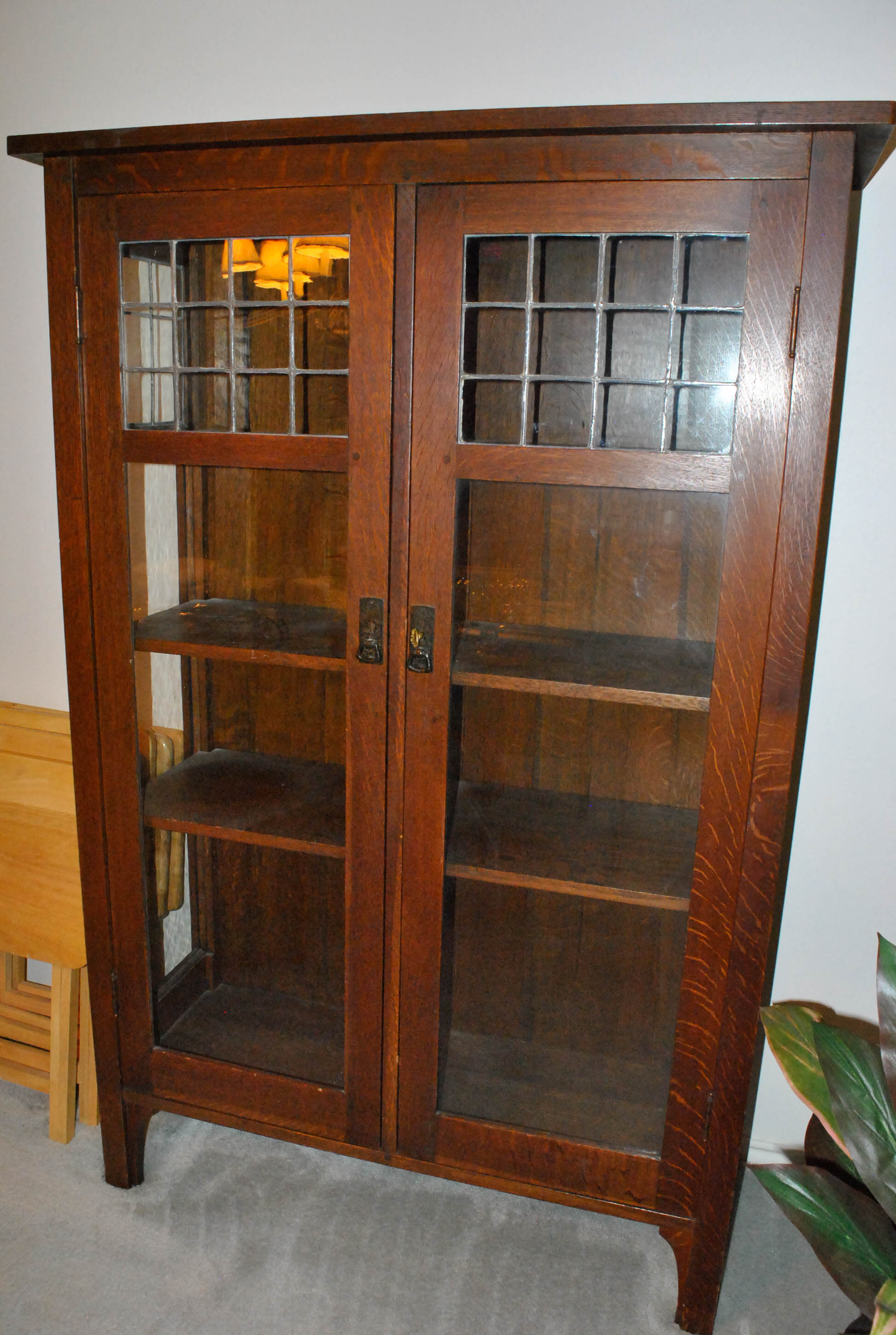 Antique L. & J.G. Stickley Oak China Cabinet