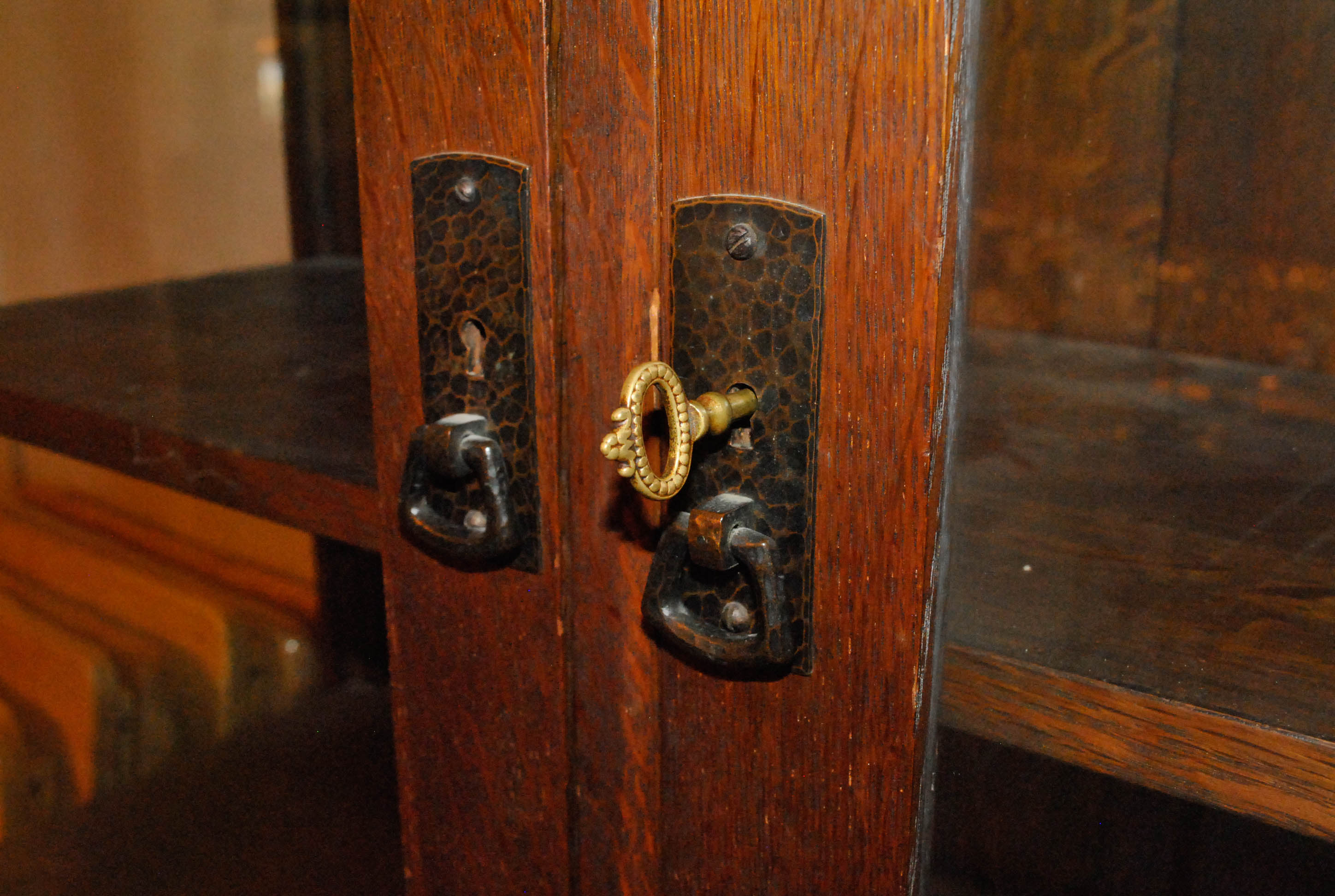 Antique L. & J.G. Stickley Oak China Cabinet