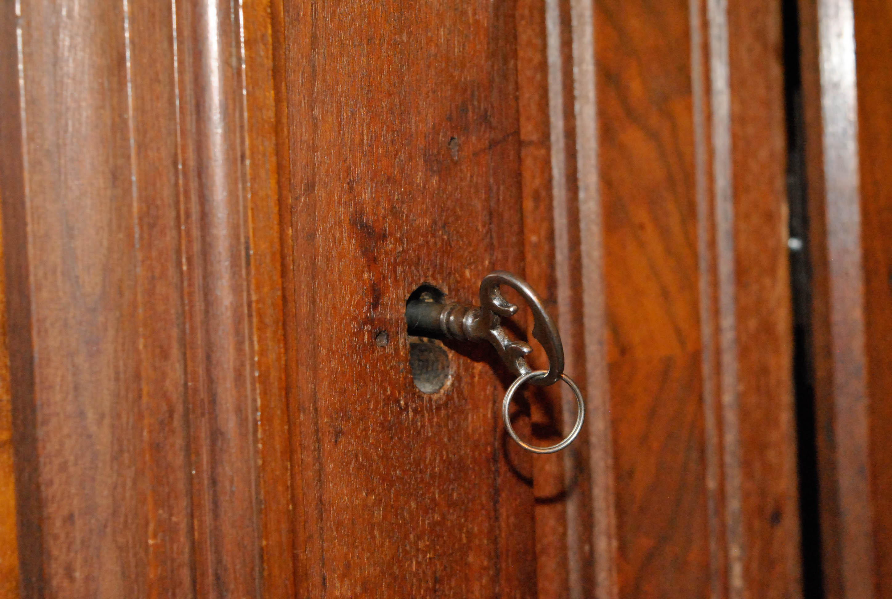 Antique Victorian Carved Walnut and Burled Wardrobe