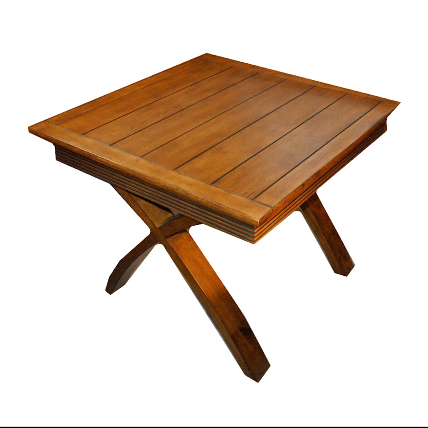 Wooden X- Base Side Table
