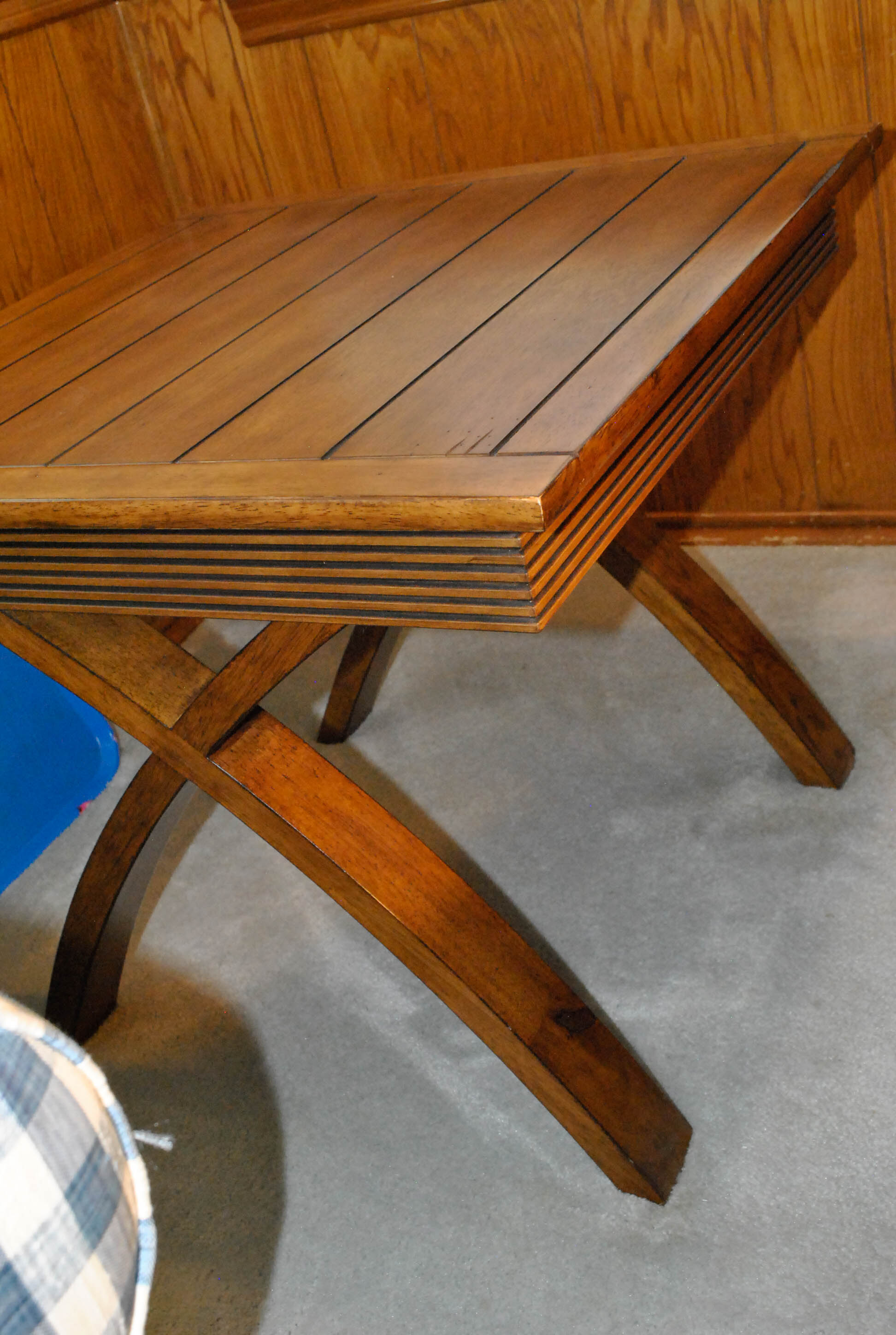 Wooden X- Base Side Table