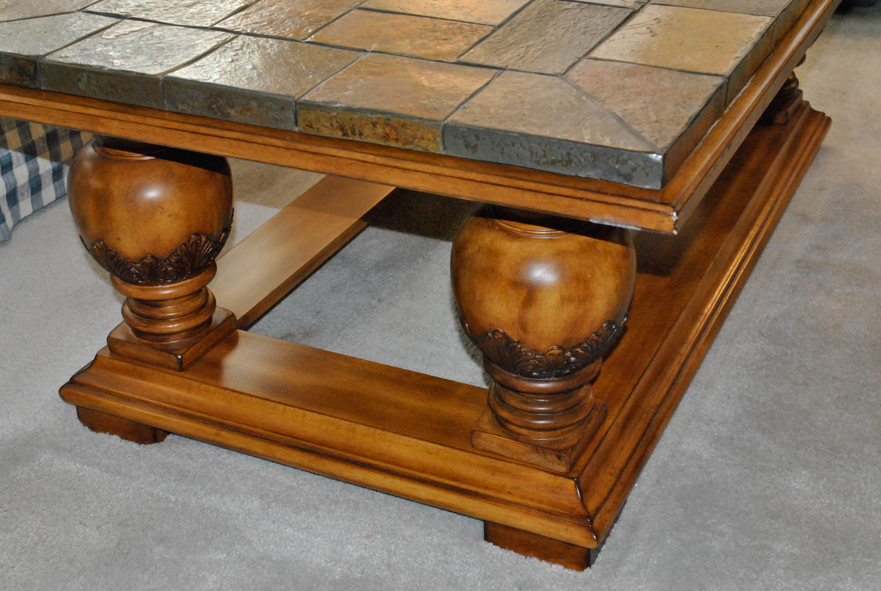 Mosaic Slate Top Coffee Table