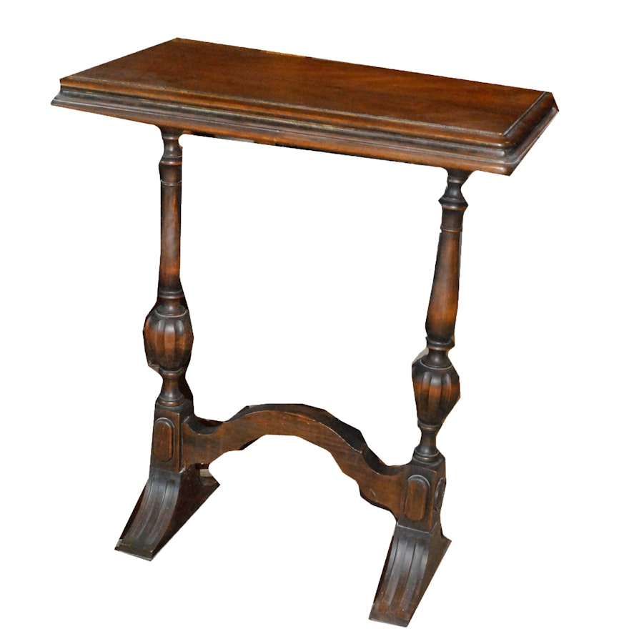 Vintage Jacobean Style Walnut Side Table