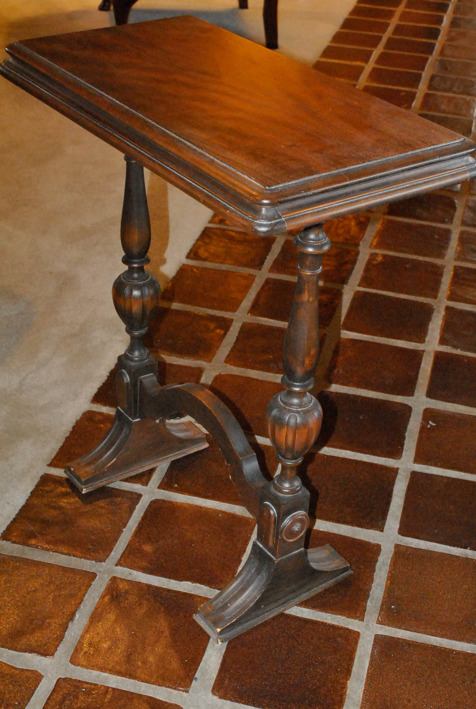 Vintage Jacobean Style Walnut Side Table