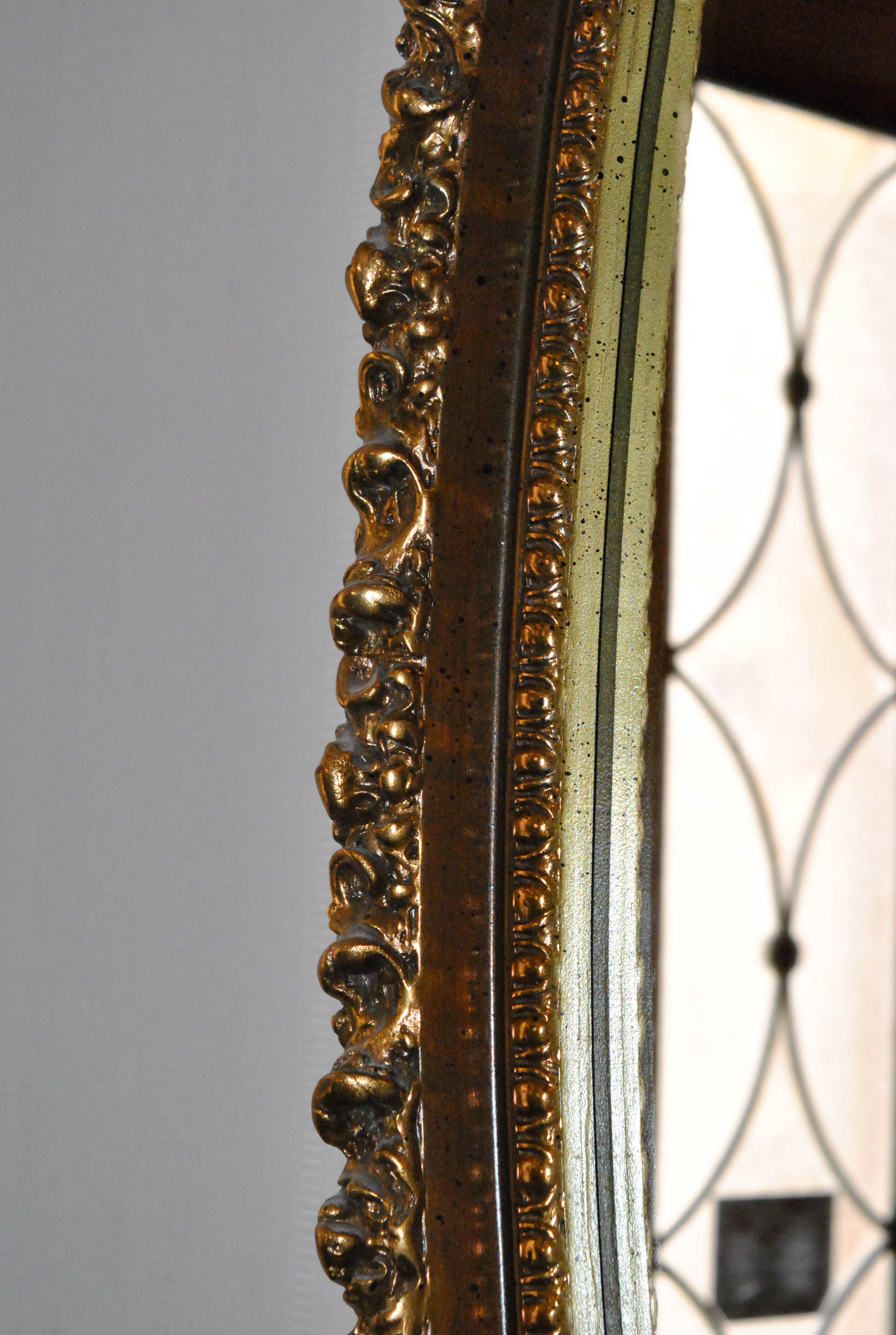 Wood Framed Oval Mirror