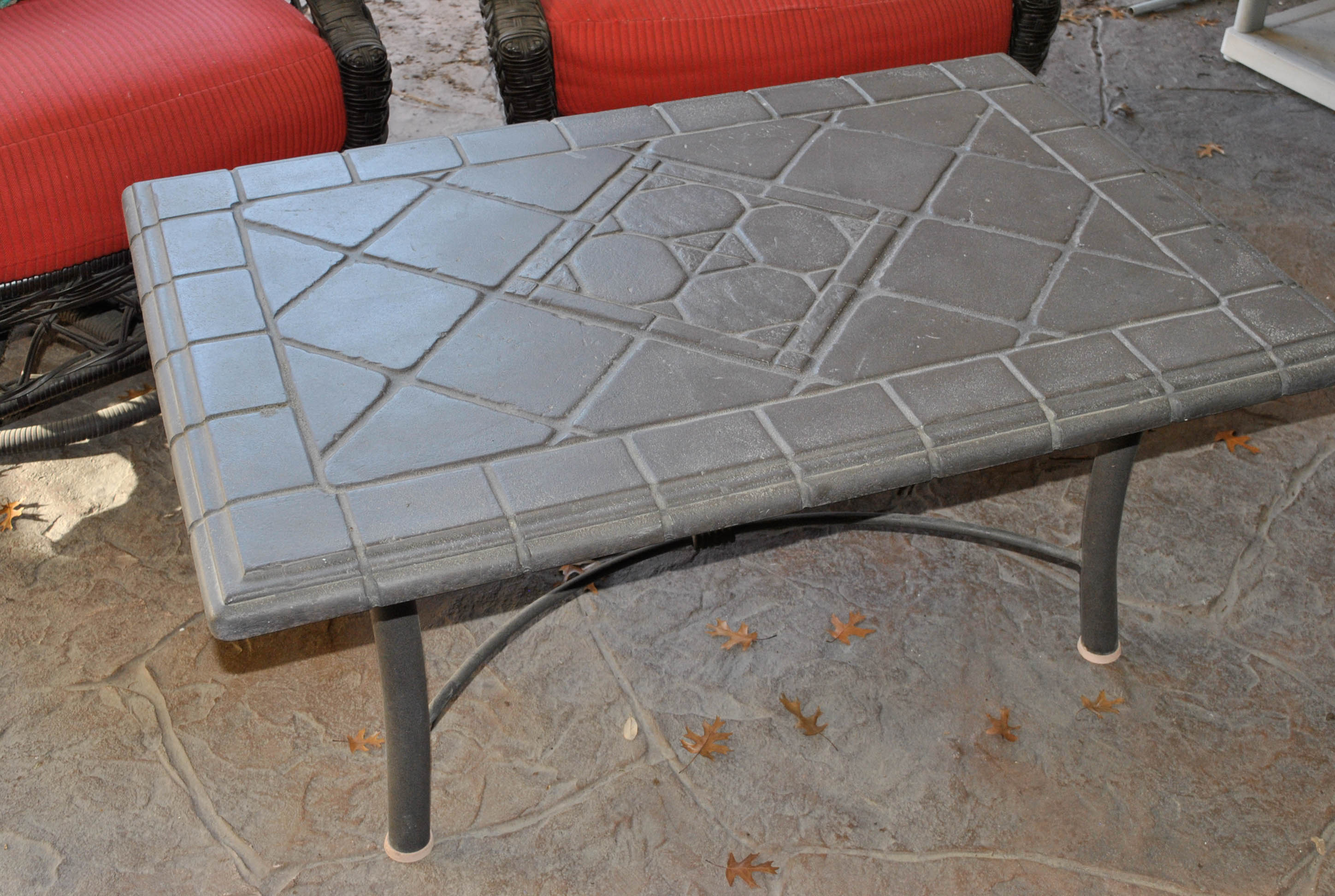 Wicker Swivel Rocker Armchairs with Coffee Table