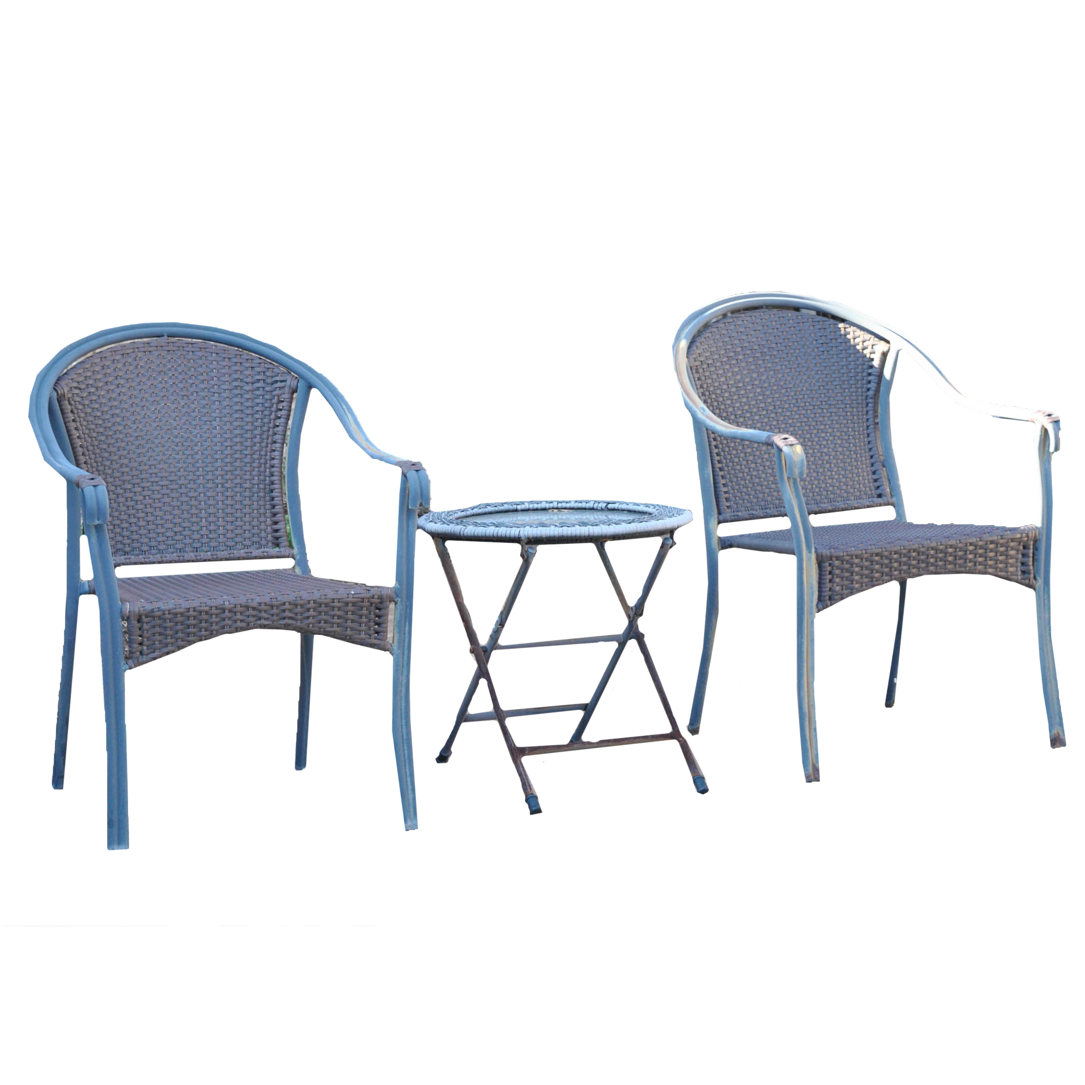 Patio Armchairs and Folding Side Table