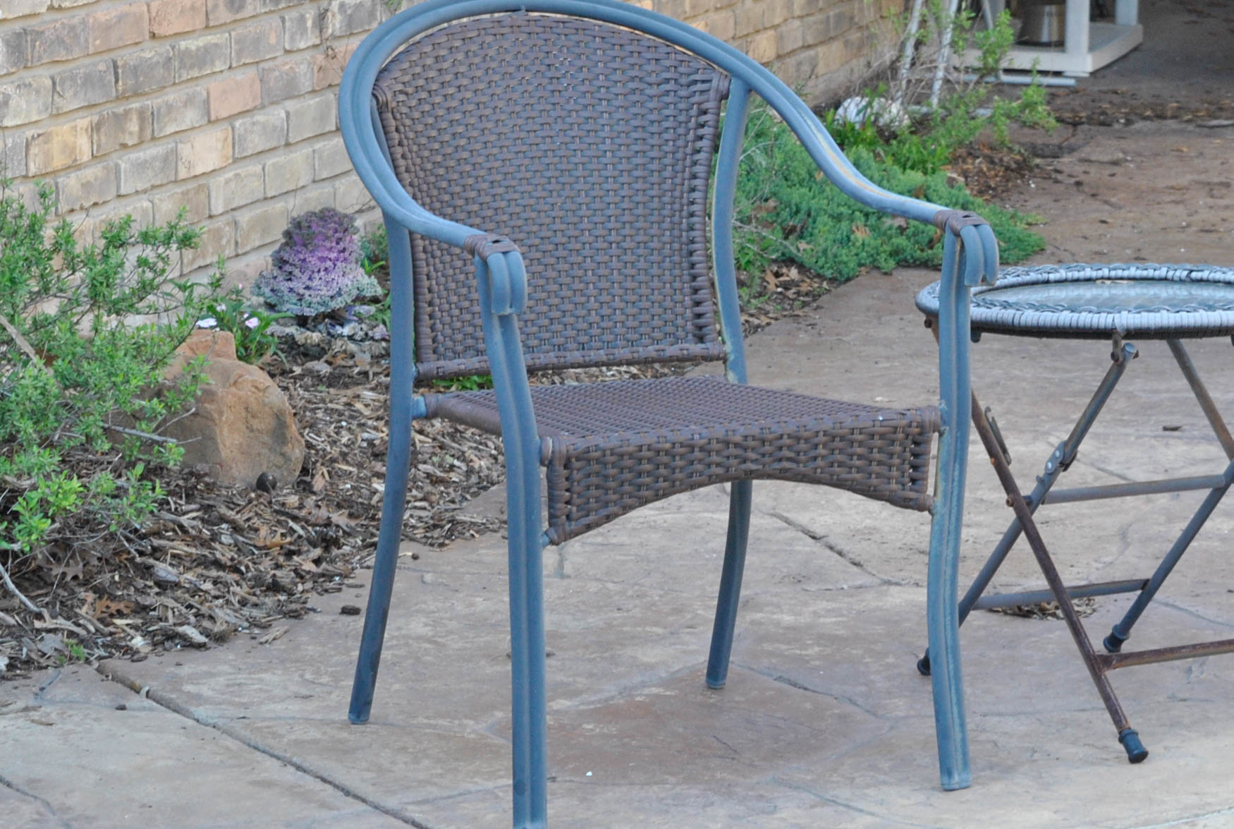 Patio Armchairs and Folding Side Table