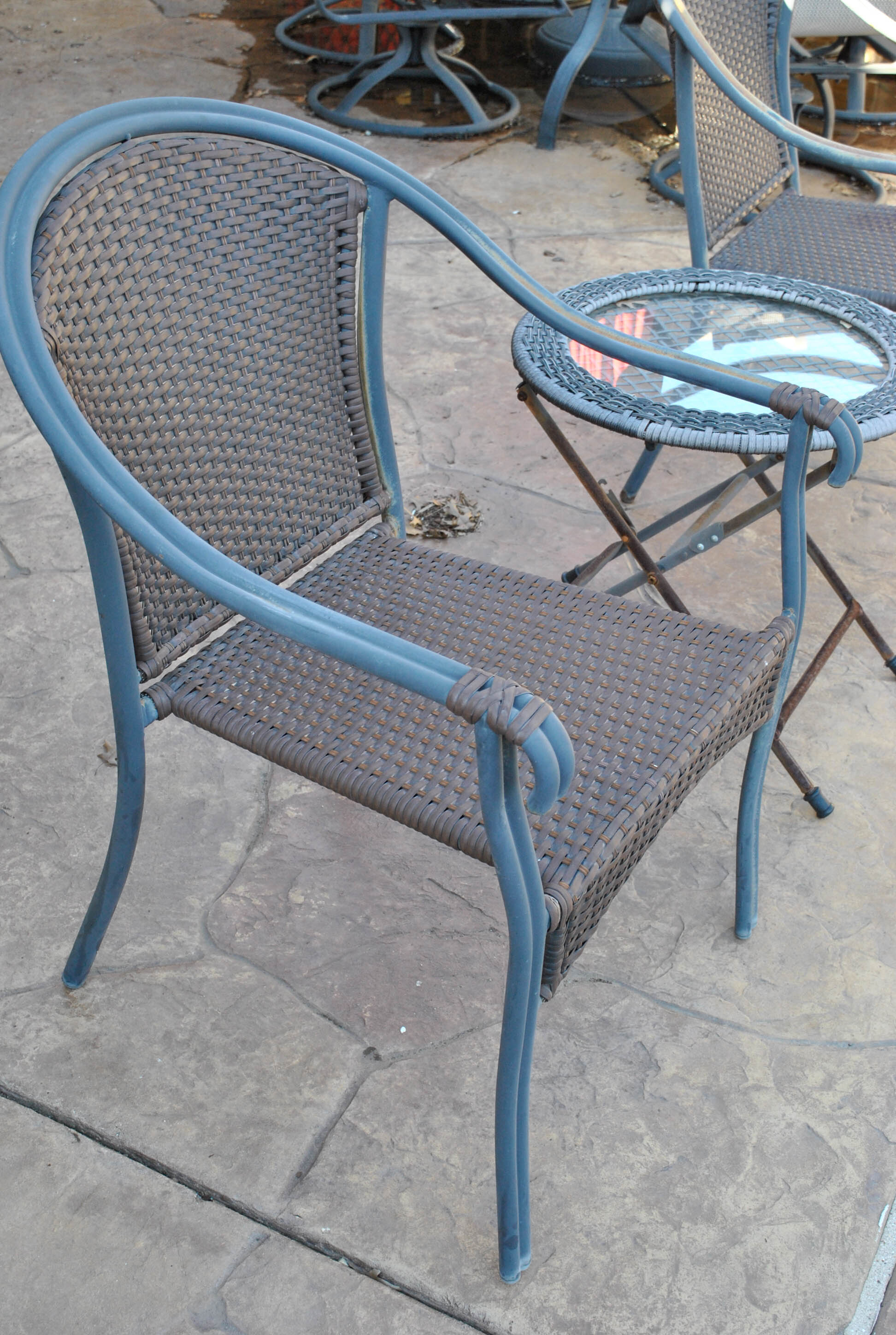 Patio Armchairs and Folding Side Table