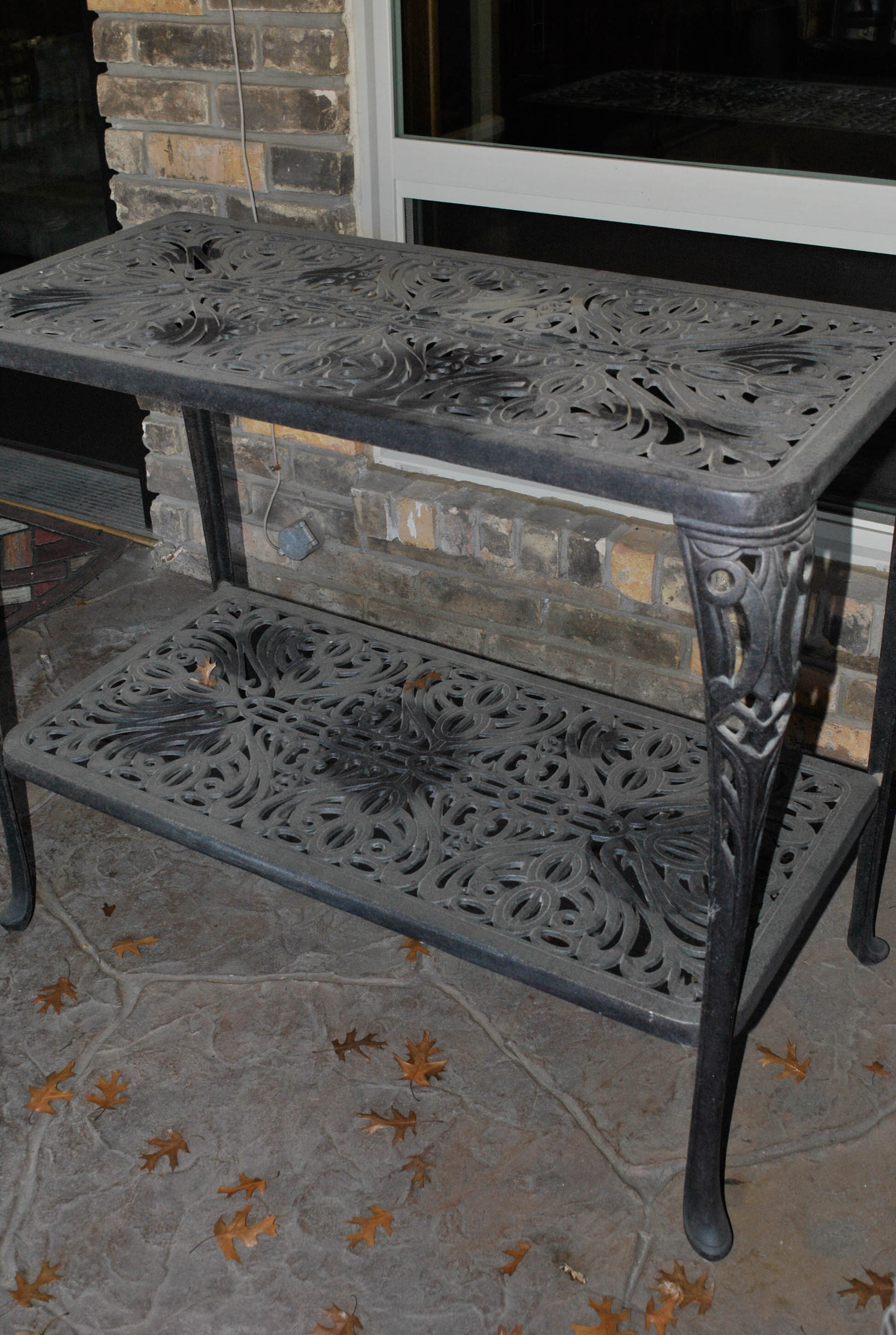 Metal Patio Console Table