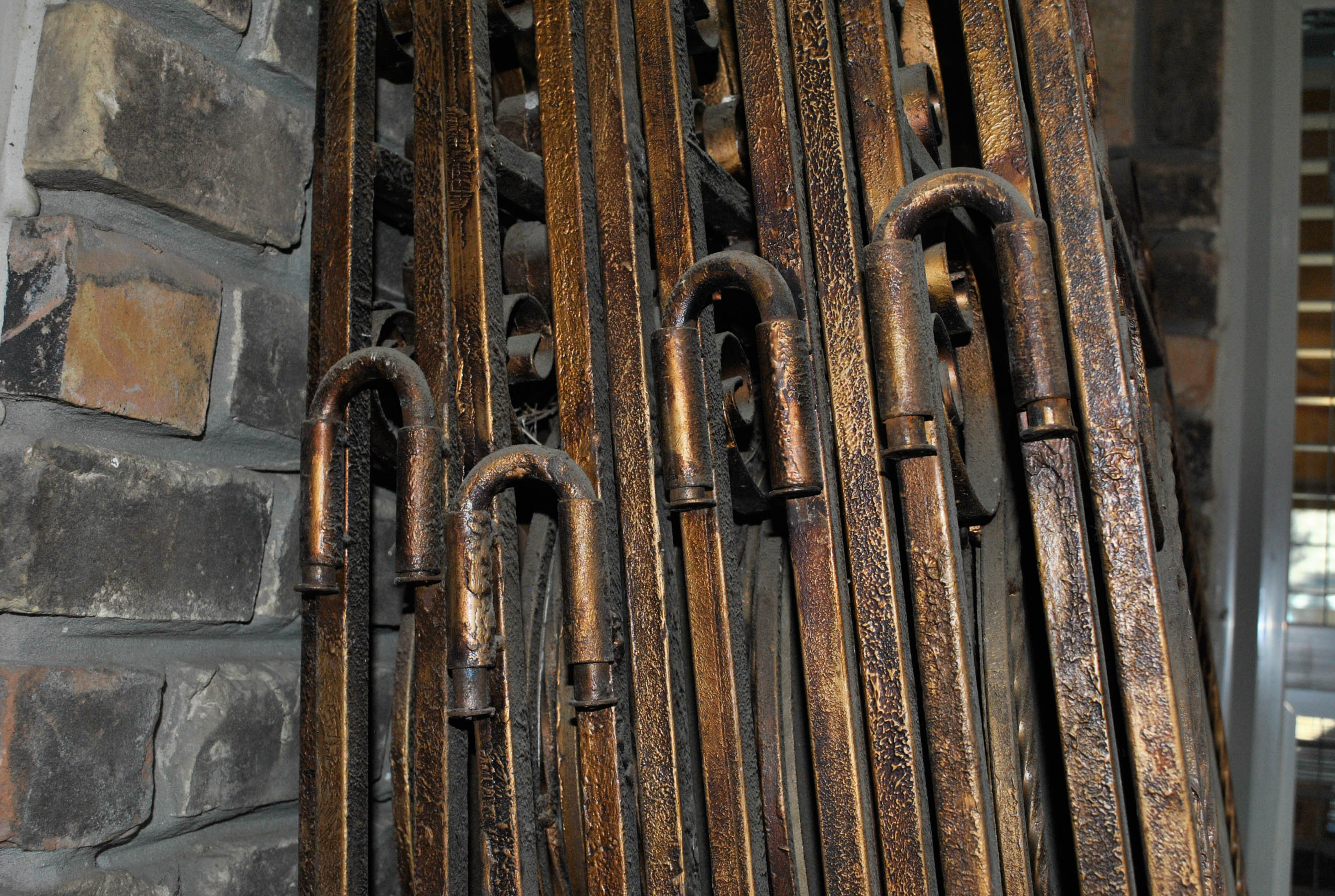 Outdoor Screen with Artisan Made Floral Medallion Panels