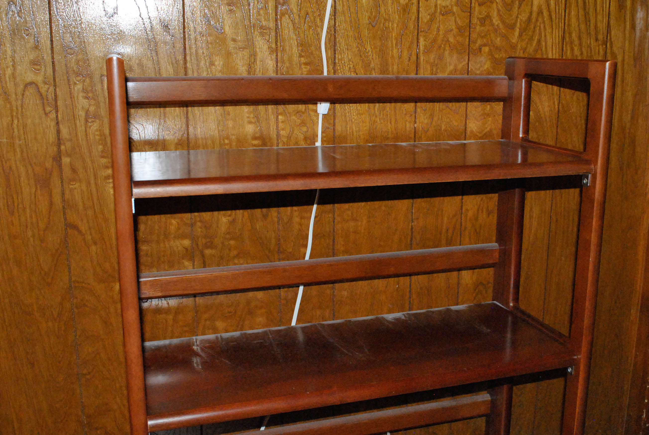 Cherry Finished Folding Bookshelf