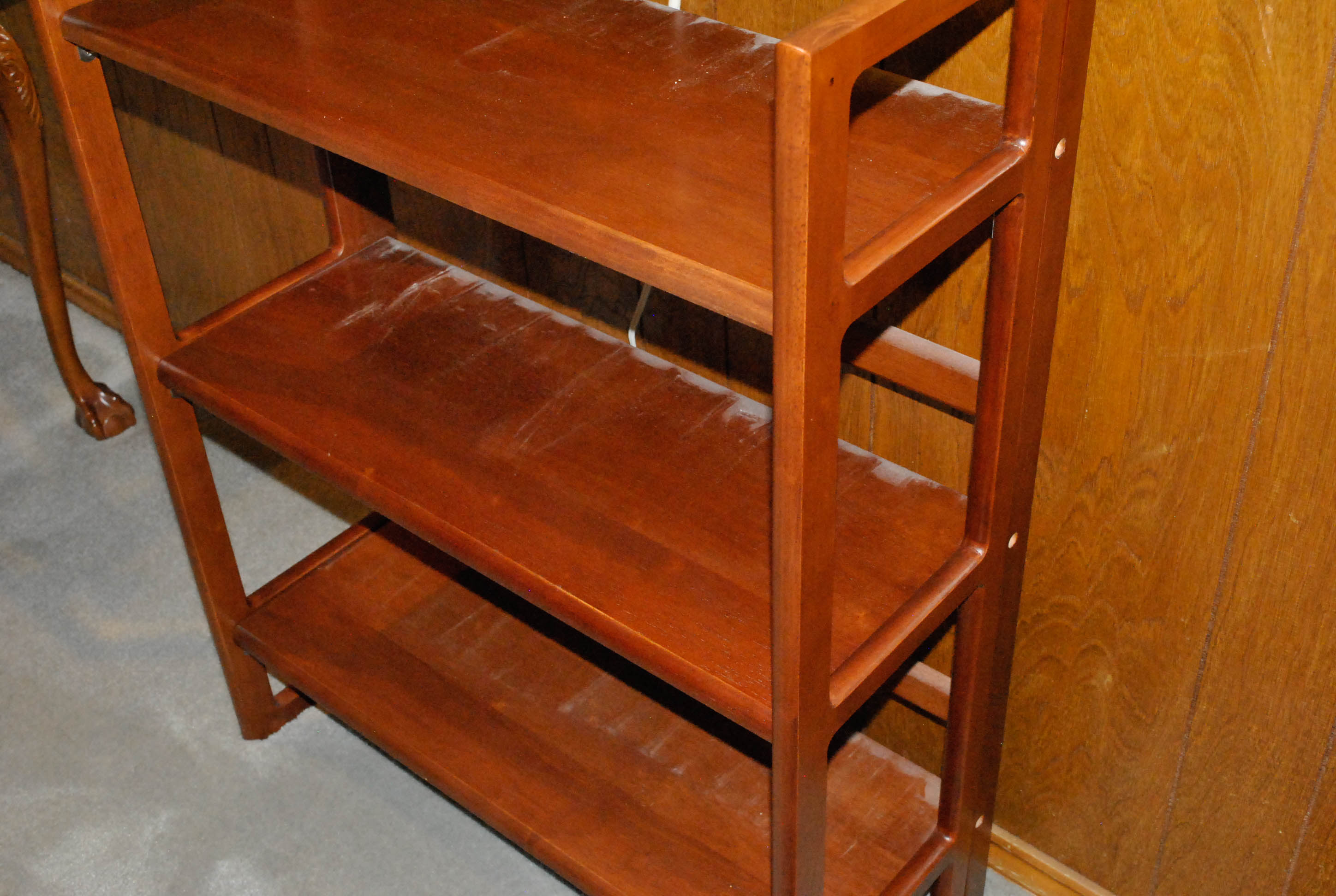 Cherry Finished Folding Bookshelf