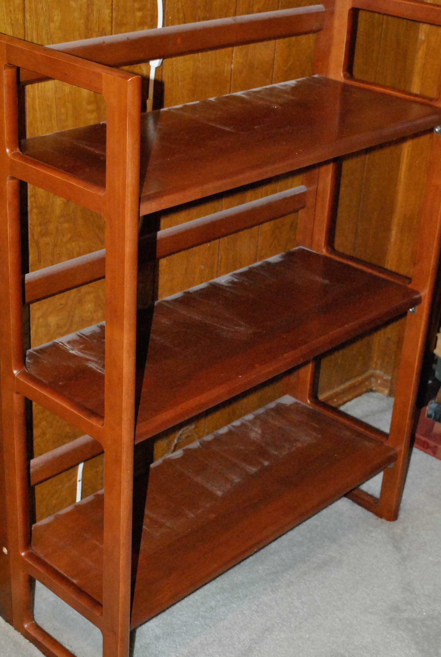 Cherry Finished Folding Bookshelf