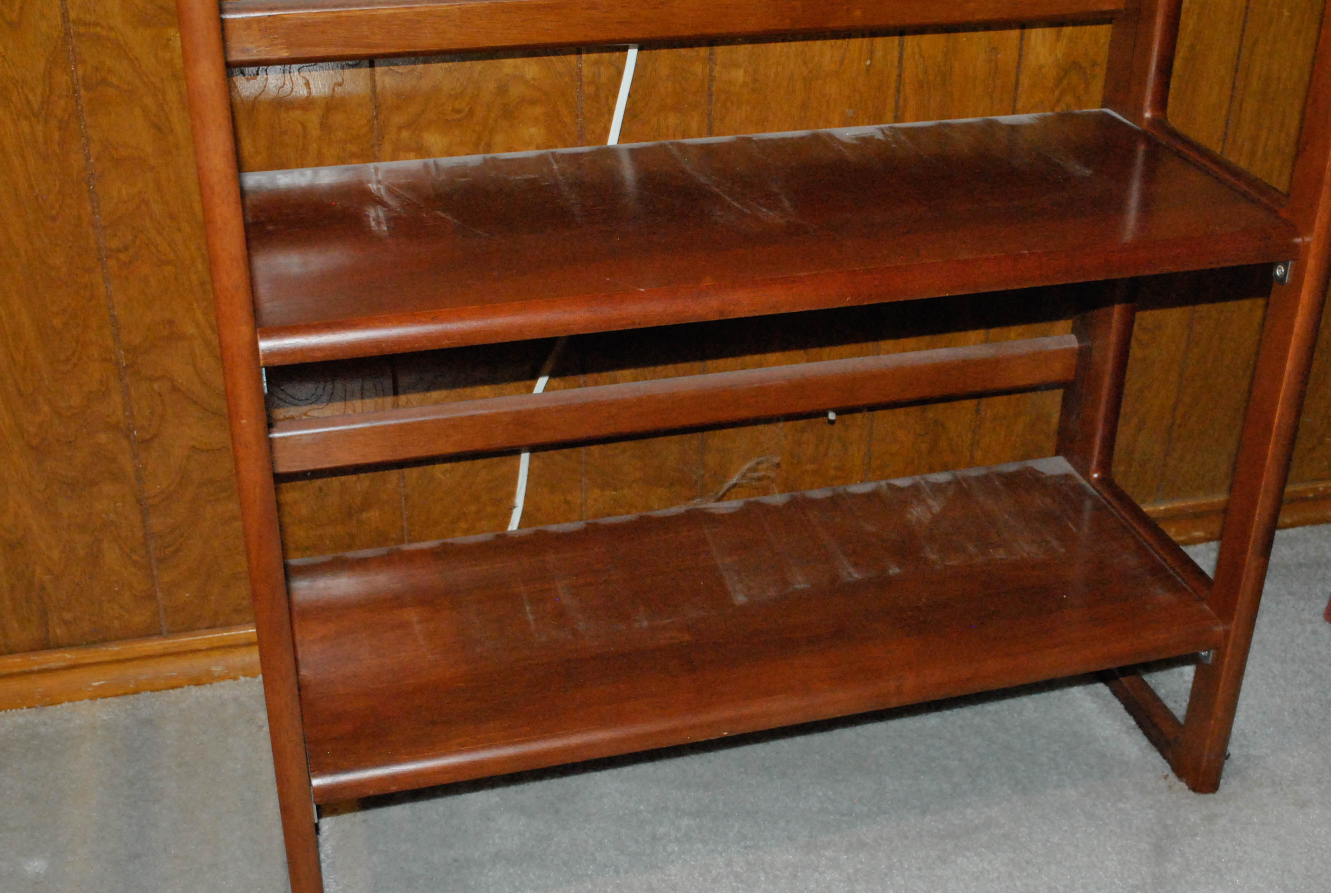 Cherry Finished Folding Bookshelf