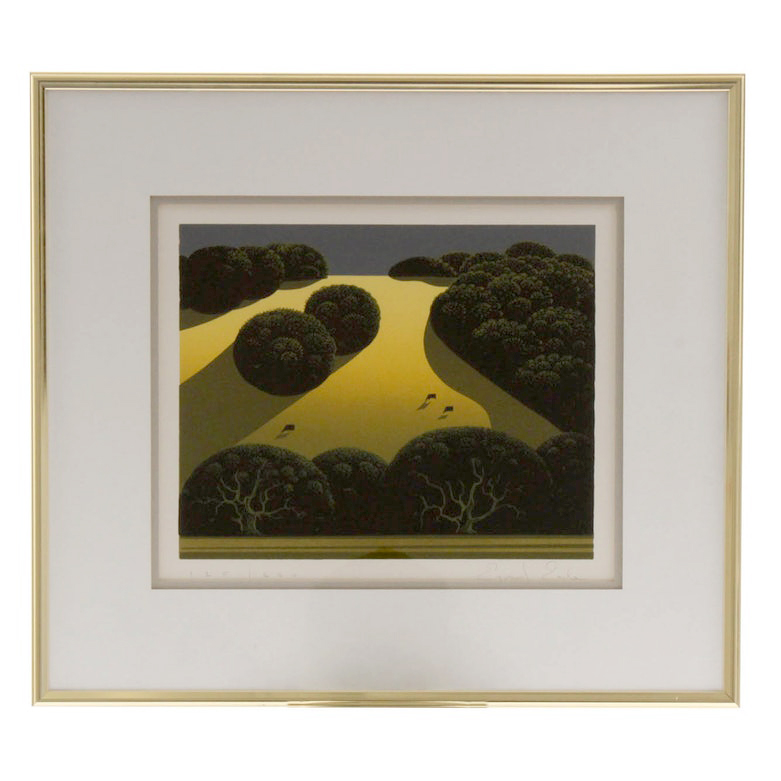 Eyvind Earle Serigraph "Valley" Series Landscape