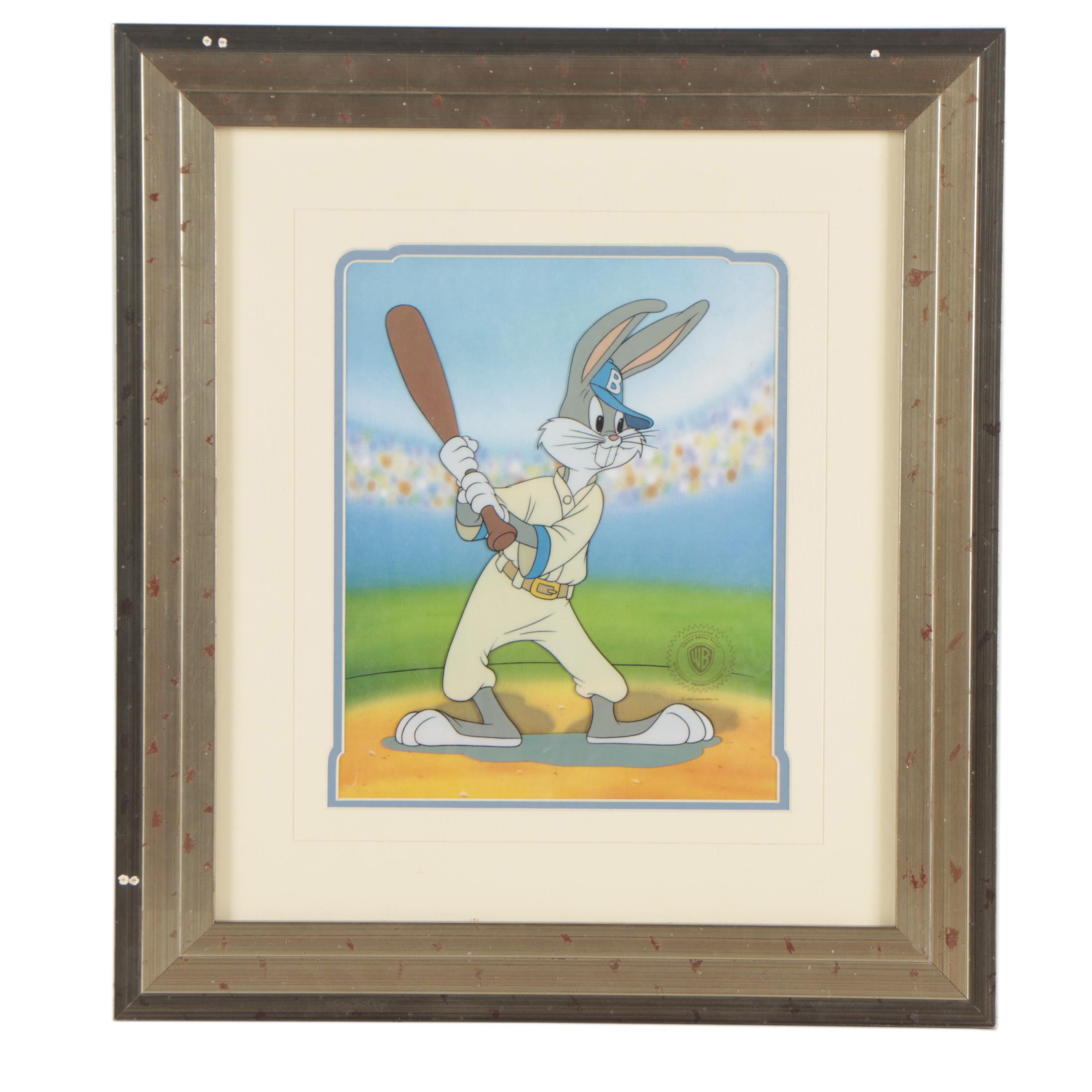 Warner Brothers Production Cel "Bugs at Bat"