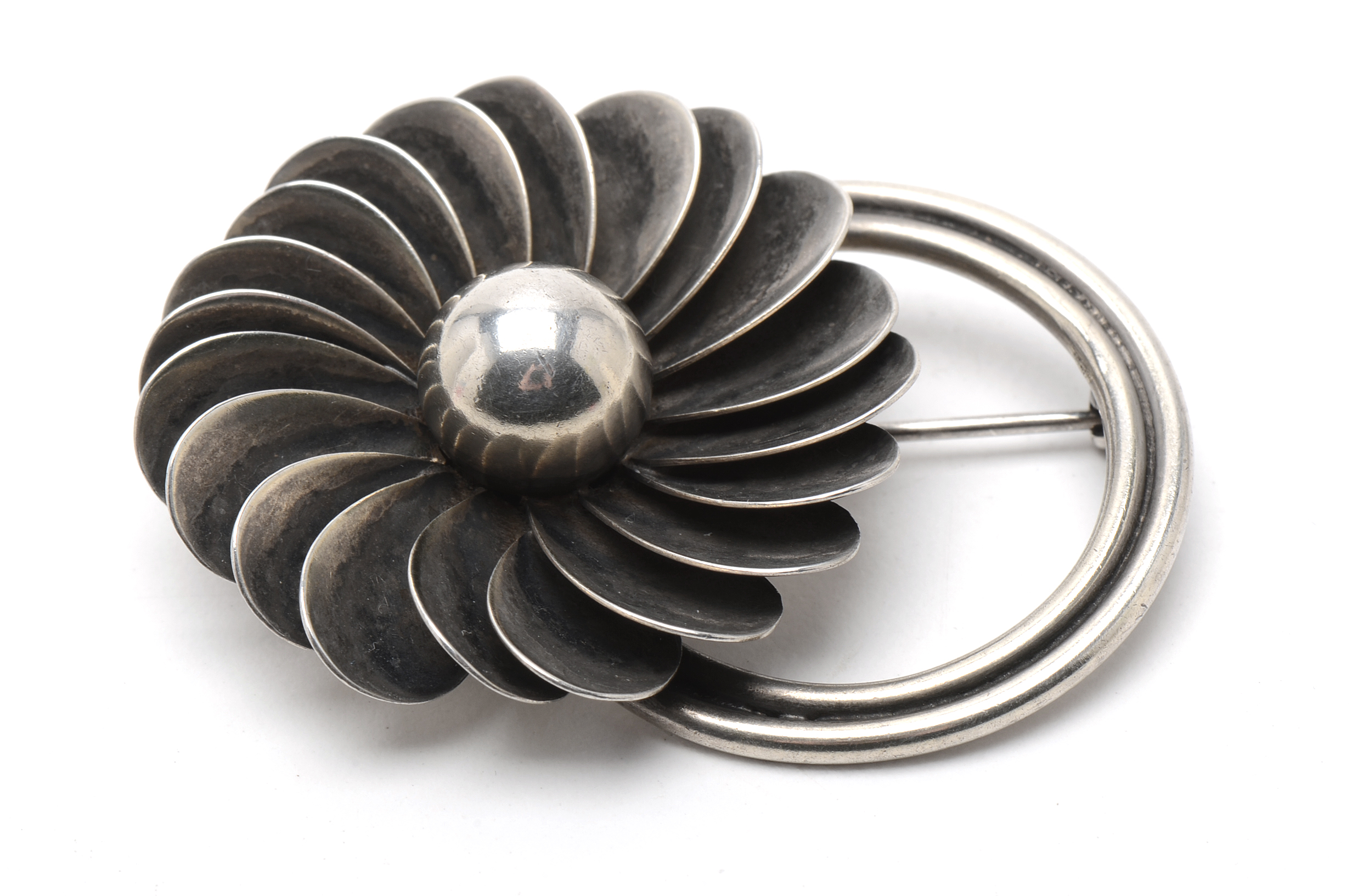 Georg Jensen Hand Wrought Sterling Silver Brooch