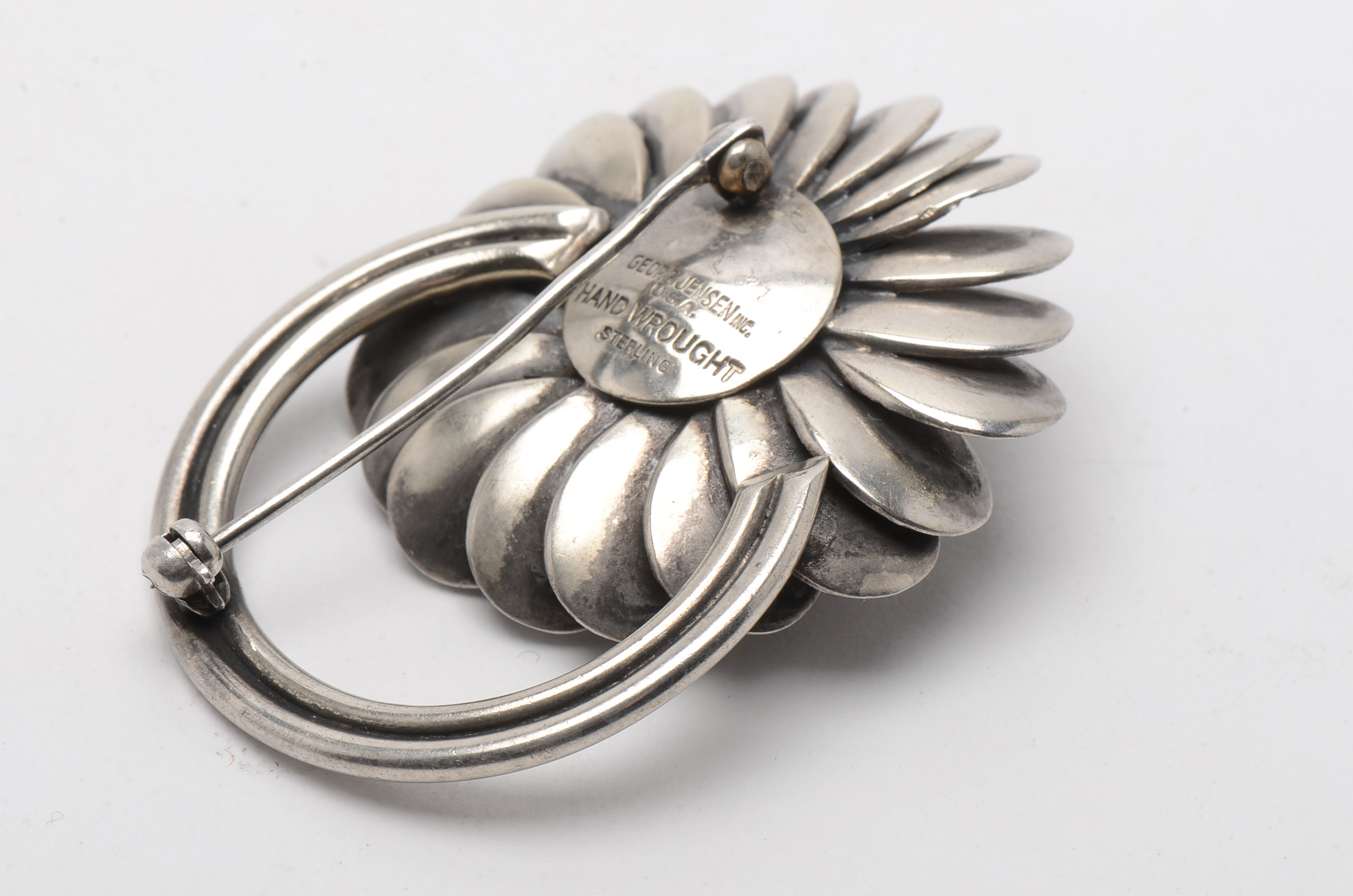 Georg Jensen Hand Wrought Sterling Silver Brooch
