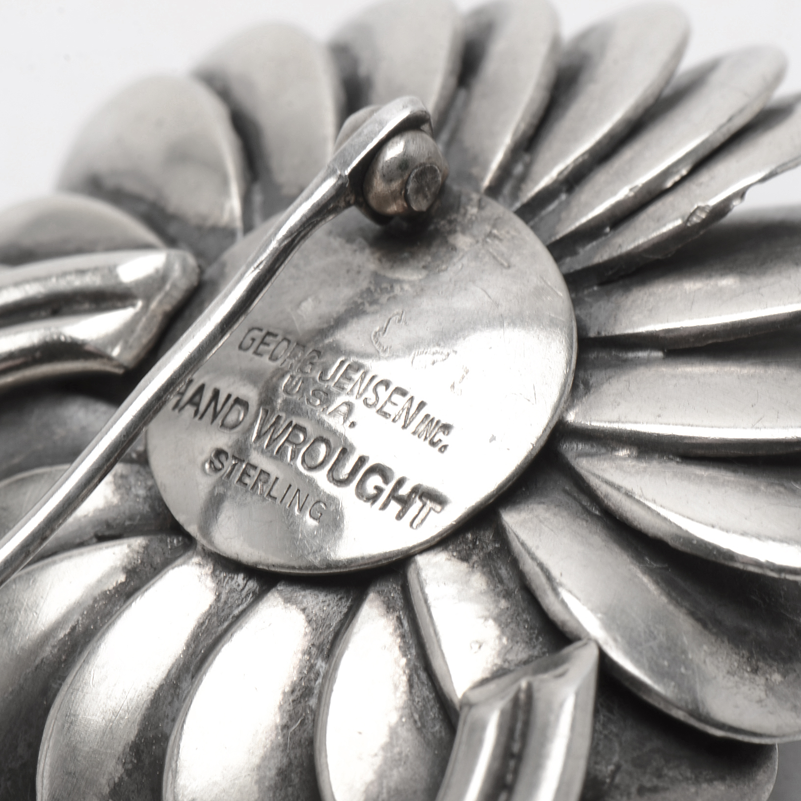 Georg Jensen Hand Wrought Sterling Silver Brooch