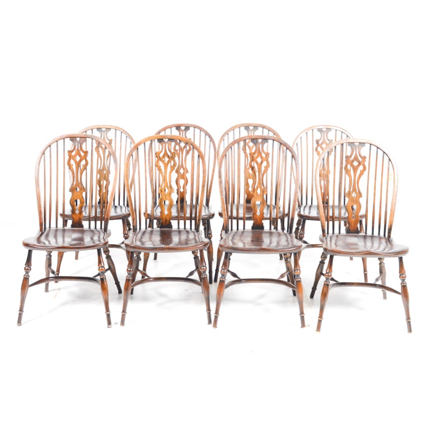 Contemporary Bow Back Windsor Dining Chairs