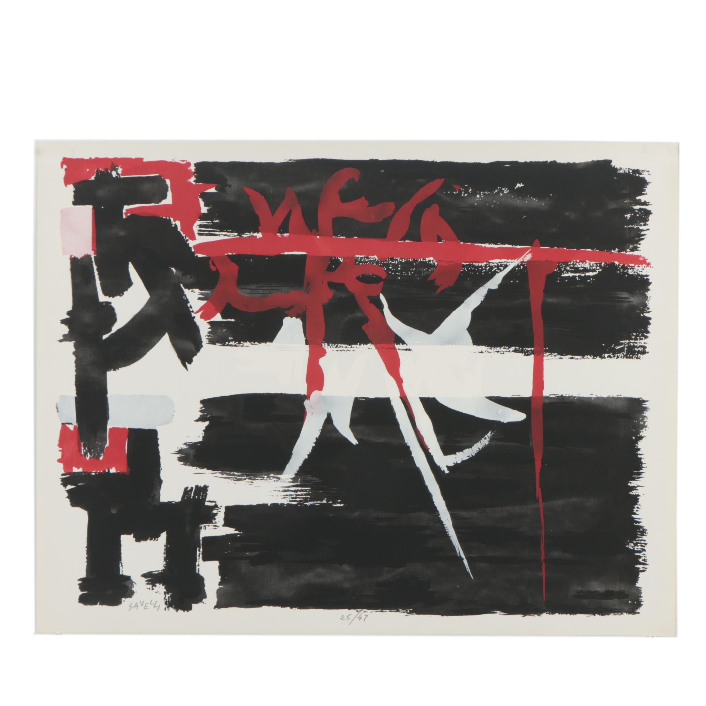 Angelo Savelli Abstract Serigraph